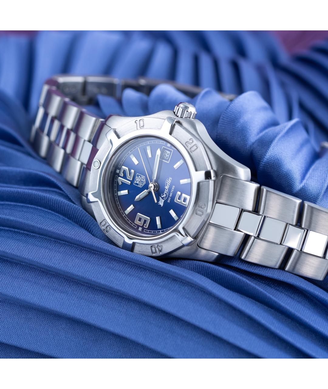 TAG HEUER Синие металлические часы, фото 5