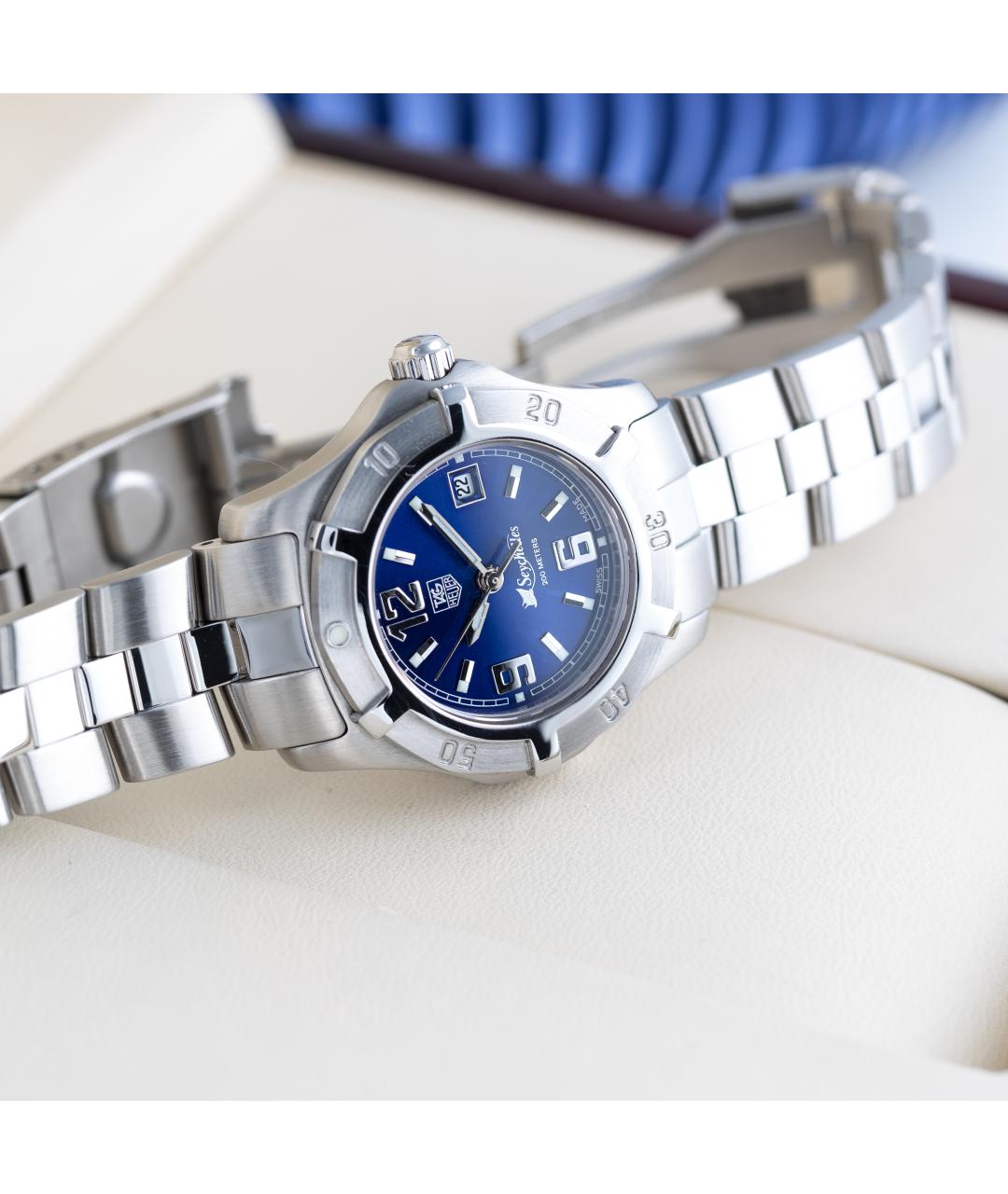 TAG HEUER Синие металлические часы, фото 4