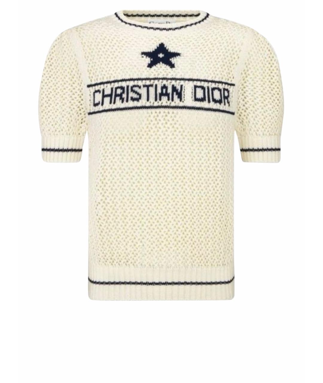 CHRISTIAN DIOR Бежевая хлопковая футболка, фото 1