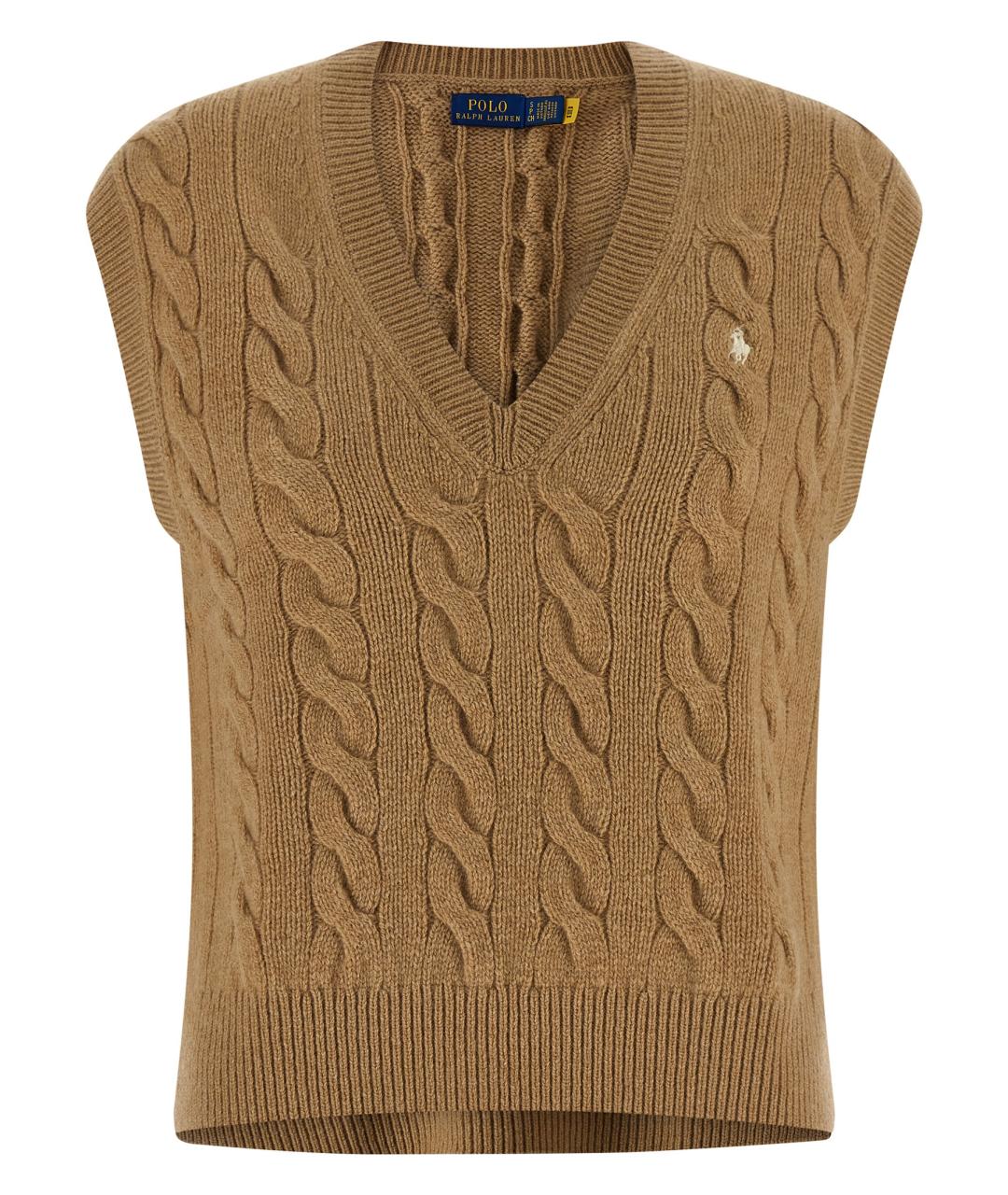 POLO RALPH LAUREN Бежевая шерстяная жилетка, фото 1
