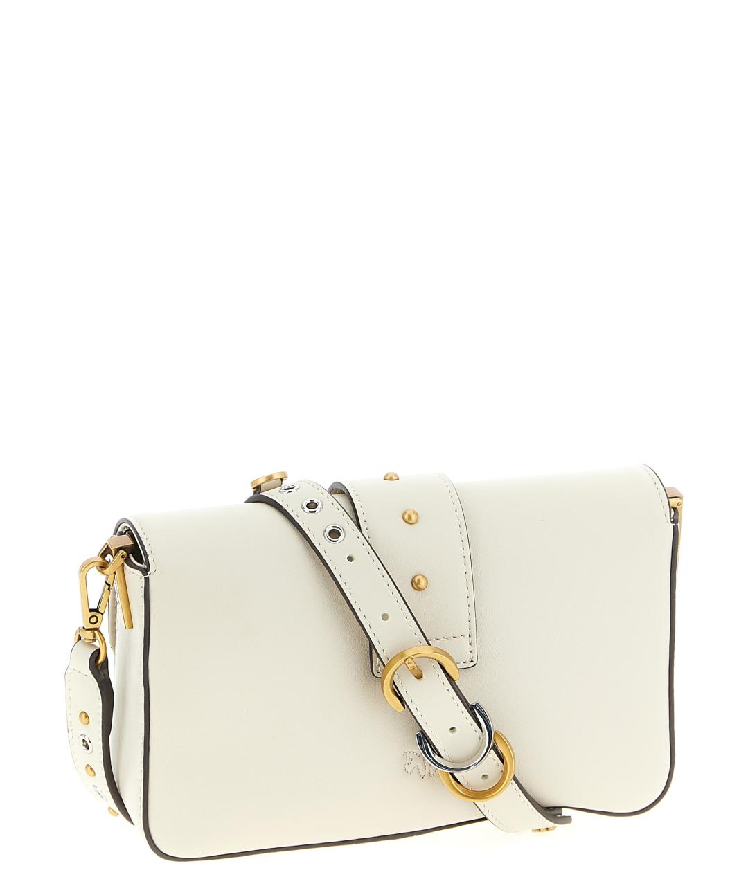 PINKO Белая кожаная сумка через плечо, фото 2