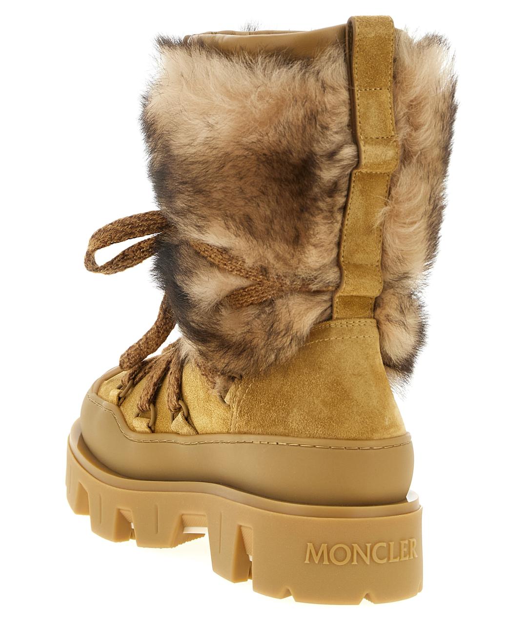 MONCLER Коричневые кожаные ботинки, фото 3