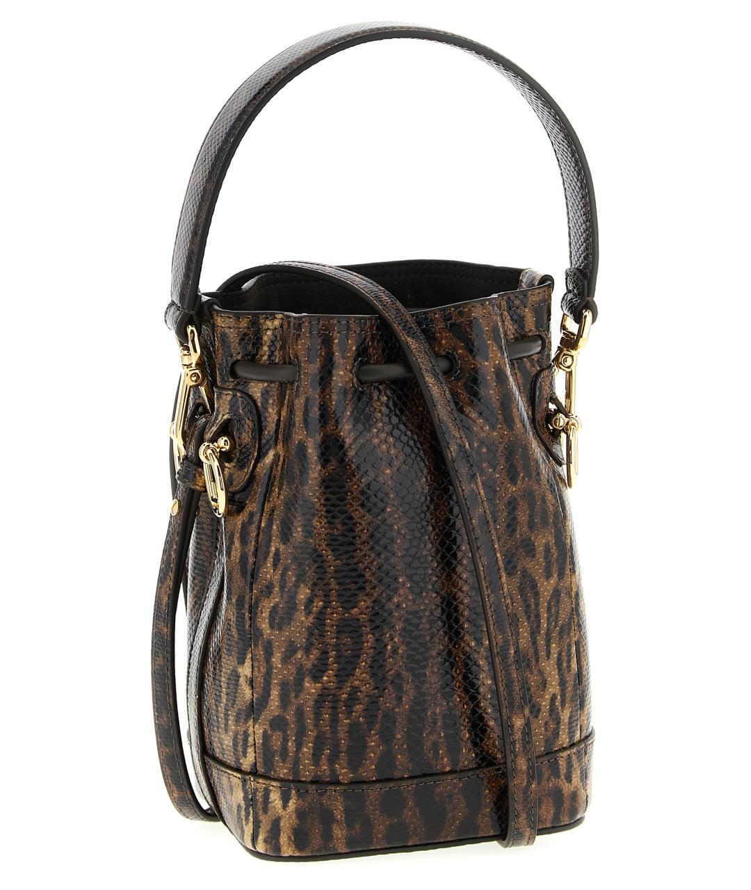 FENDI Коричневая сумка с короткими ручками, фото 2