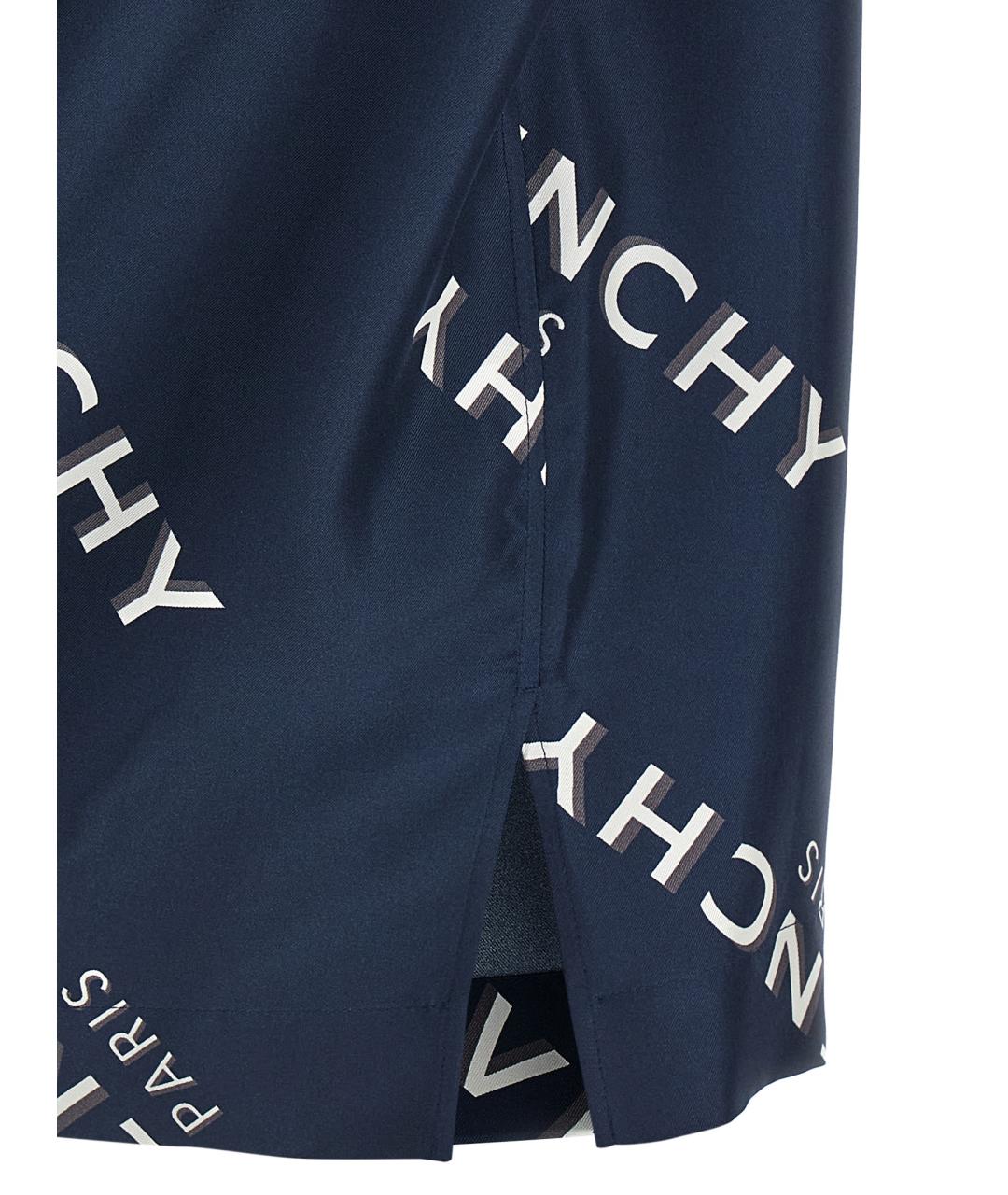 GIVENCHY Синяя шелковая кэжуал рубашка, фото 4