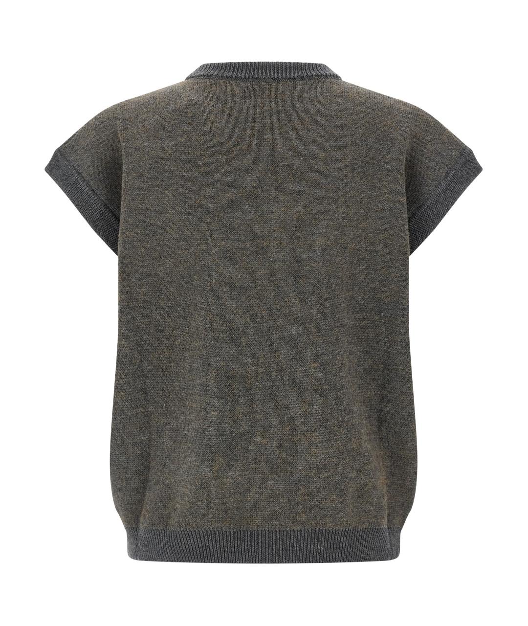 MAGLIANO Серая шерстяная жилетка, фото 2