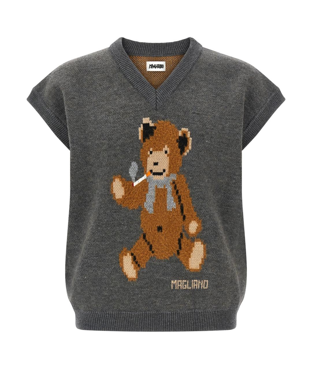 MAGLIANO Серая шерстяная жилетка, фото 1