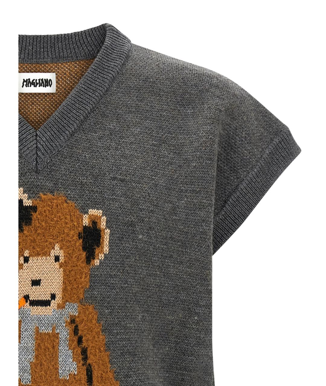 MAGLIANO Серая шерстяная жилетка, фото 3