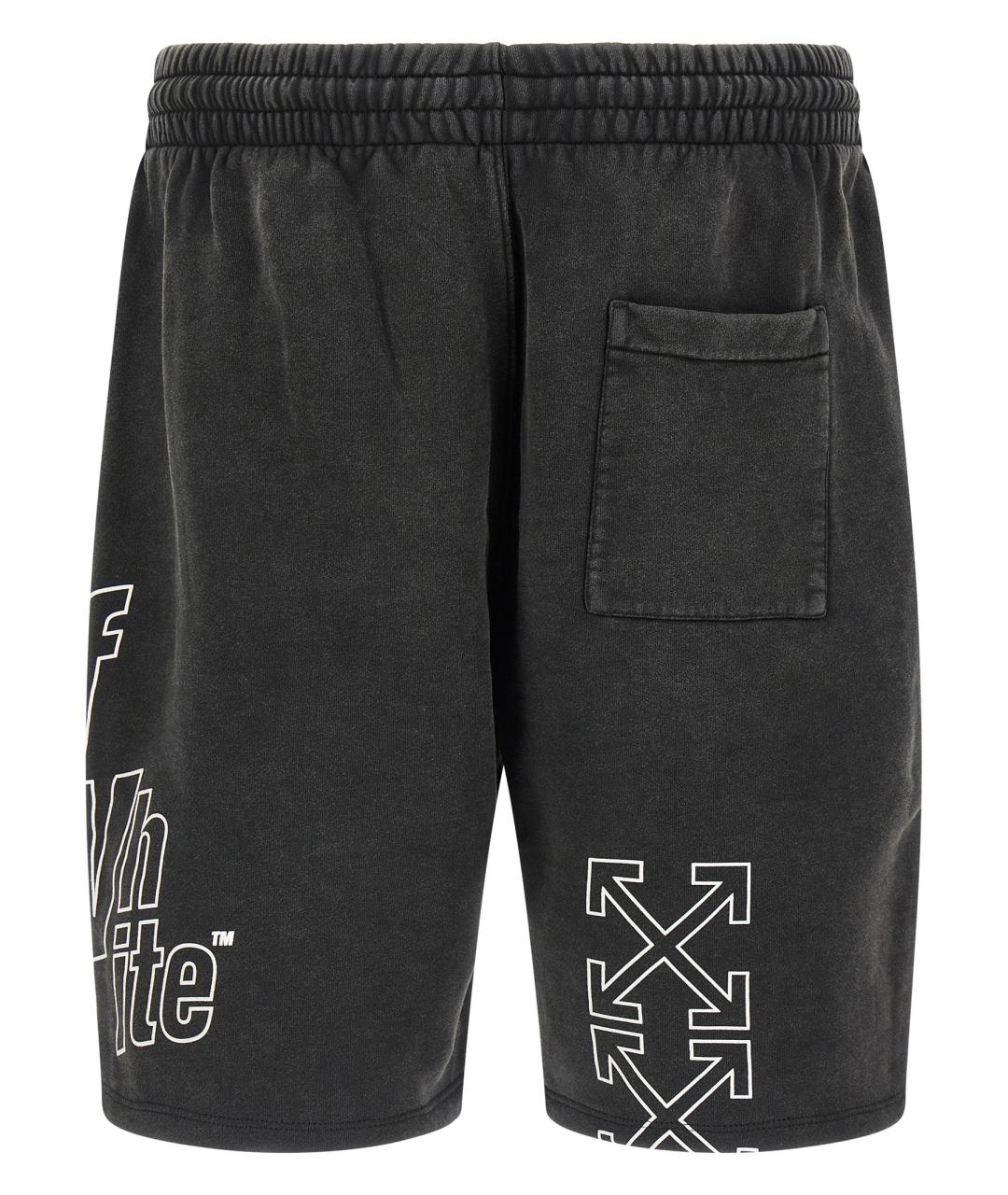 OFF-WHITE Черные хлопковые шорты, фото 2