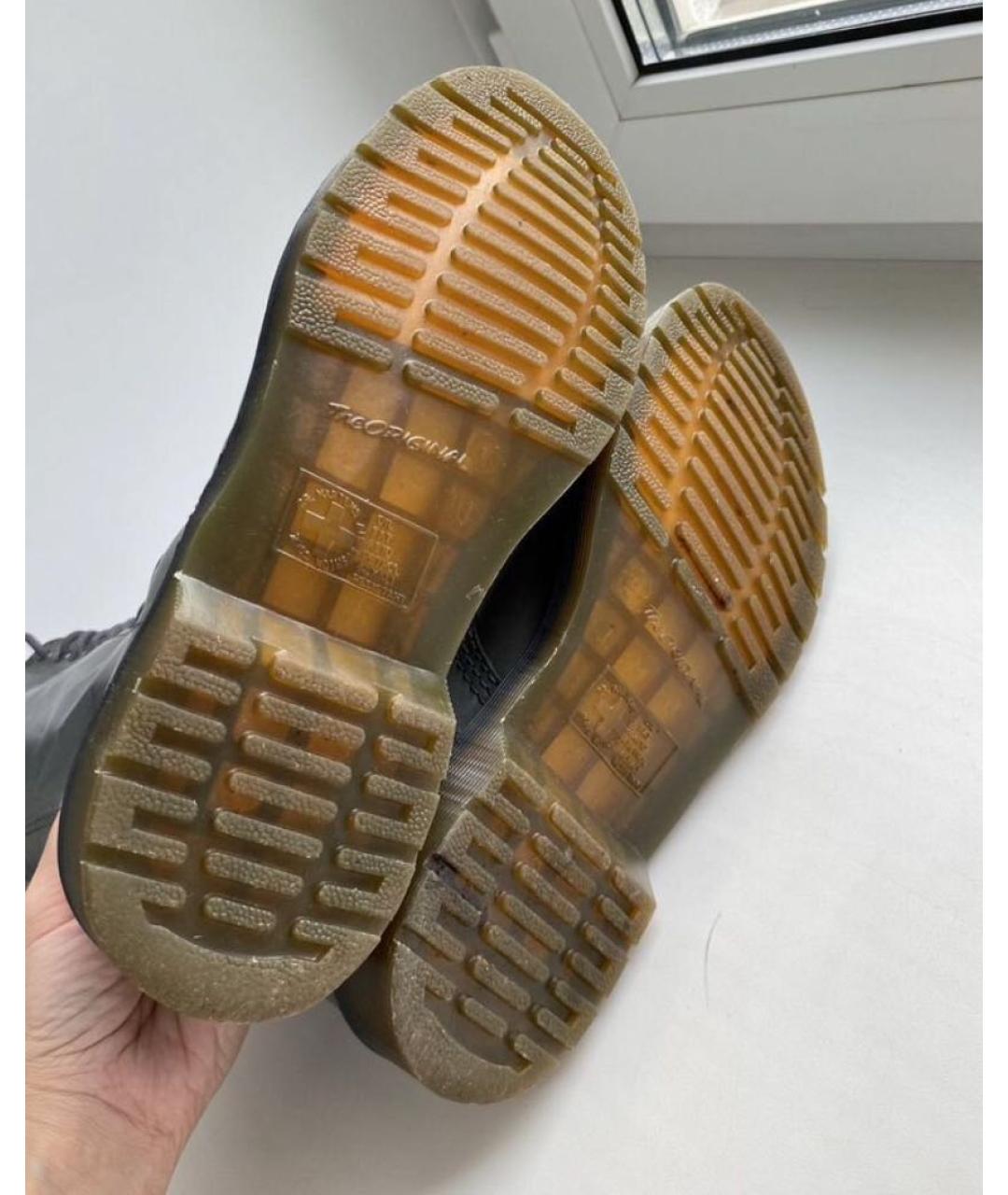 DR. MARTENS Серые кожаные ботинки, фото 5