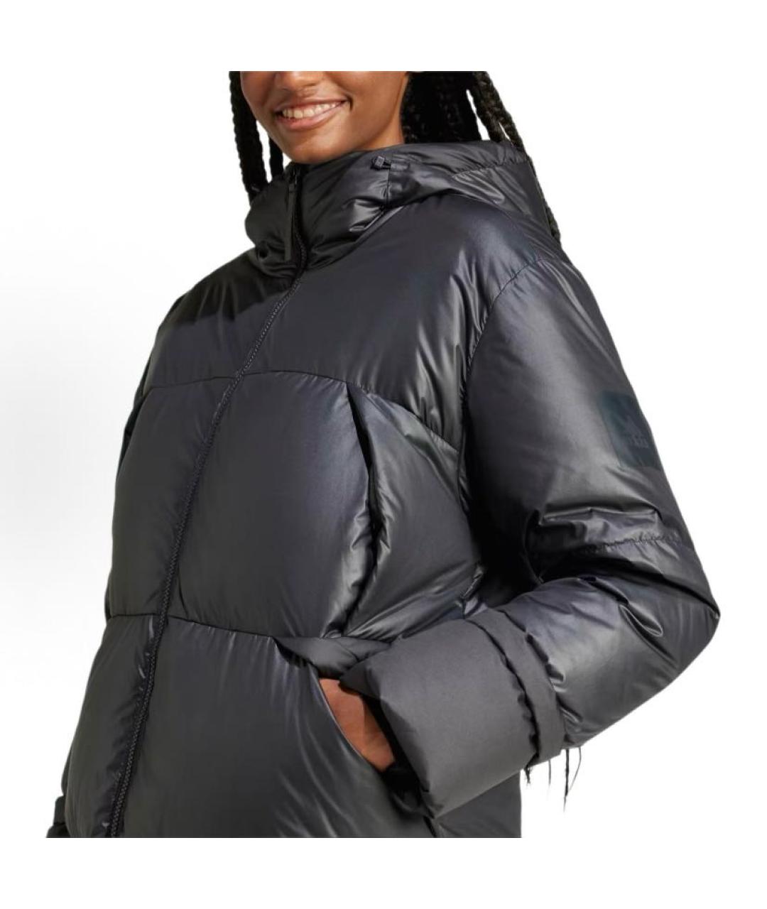 ADIDAS Черный полиэстеровый пуховик, фото 6