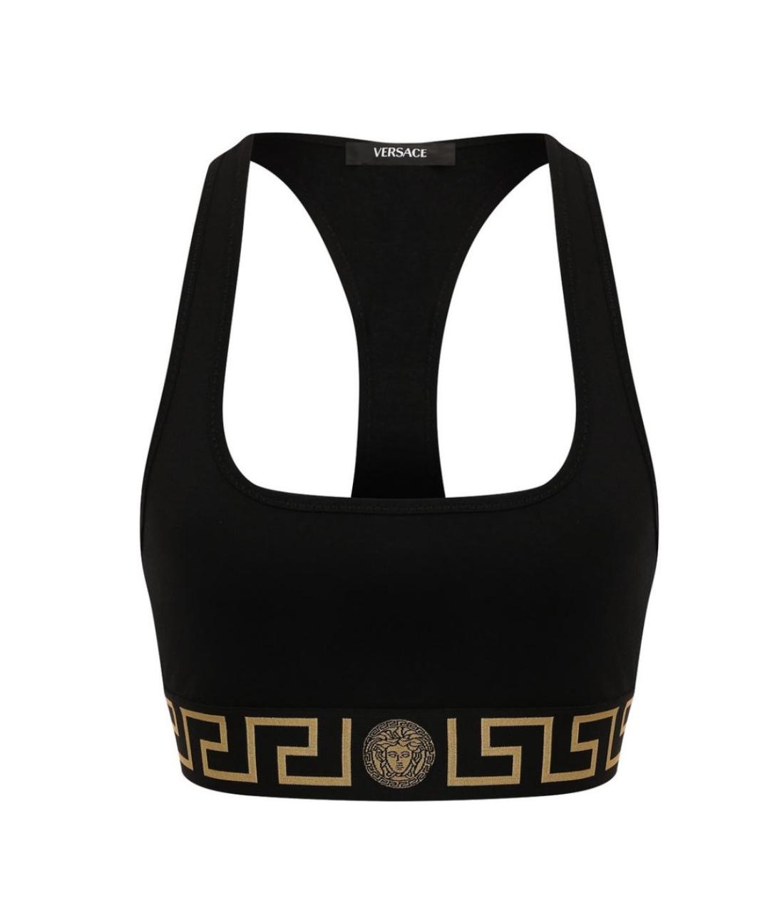 VERSACE Черная хлопковая майка, фото 8