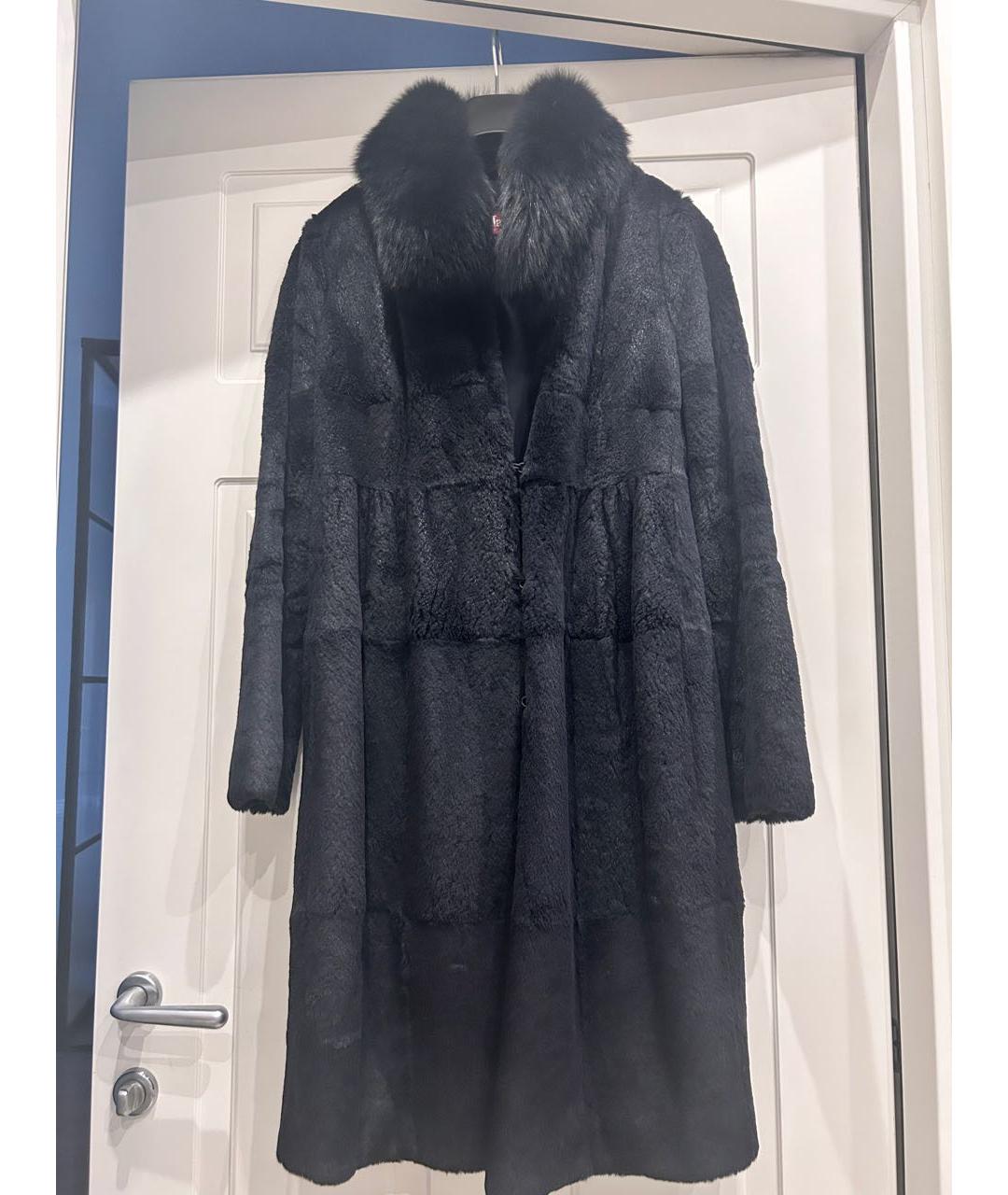 MAX MARA STUDIO Черная меховая шуба, фото 5