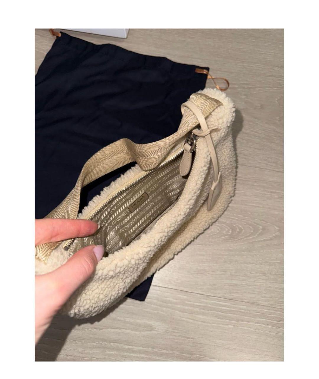 PRADA Бежевая сумка с короткими ручками, фото 3