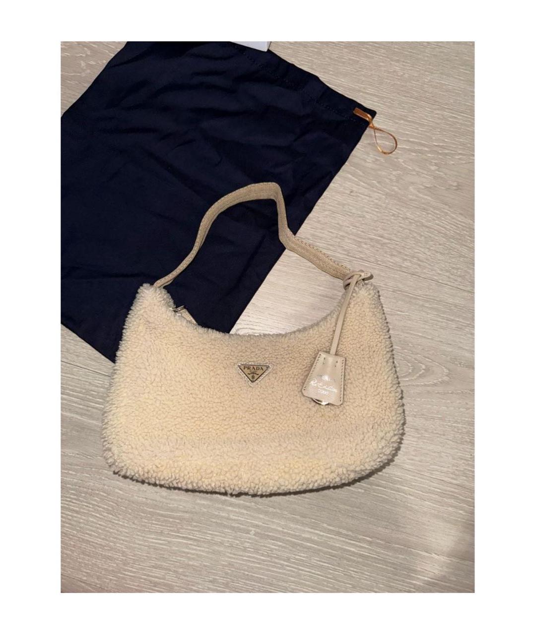 PRADA Бежевая сумка с короткими ручками, фото 4