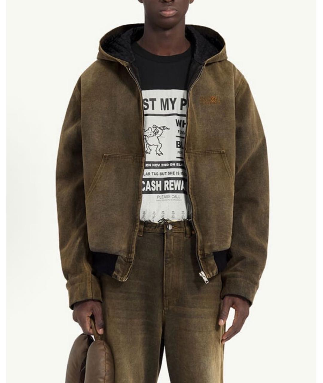 MM6 MAISON MARGIELA Хаки хлопковая куртка, фото 2