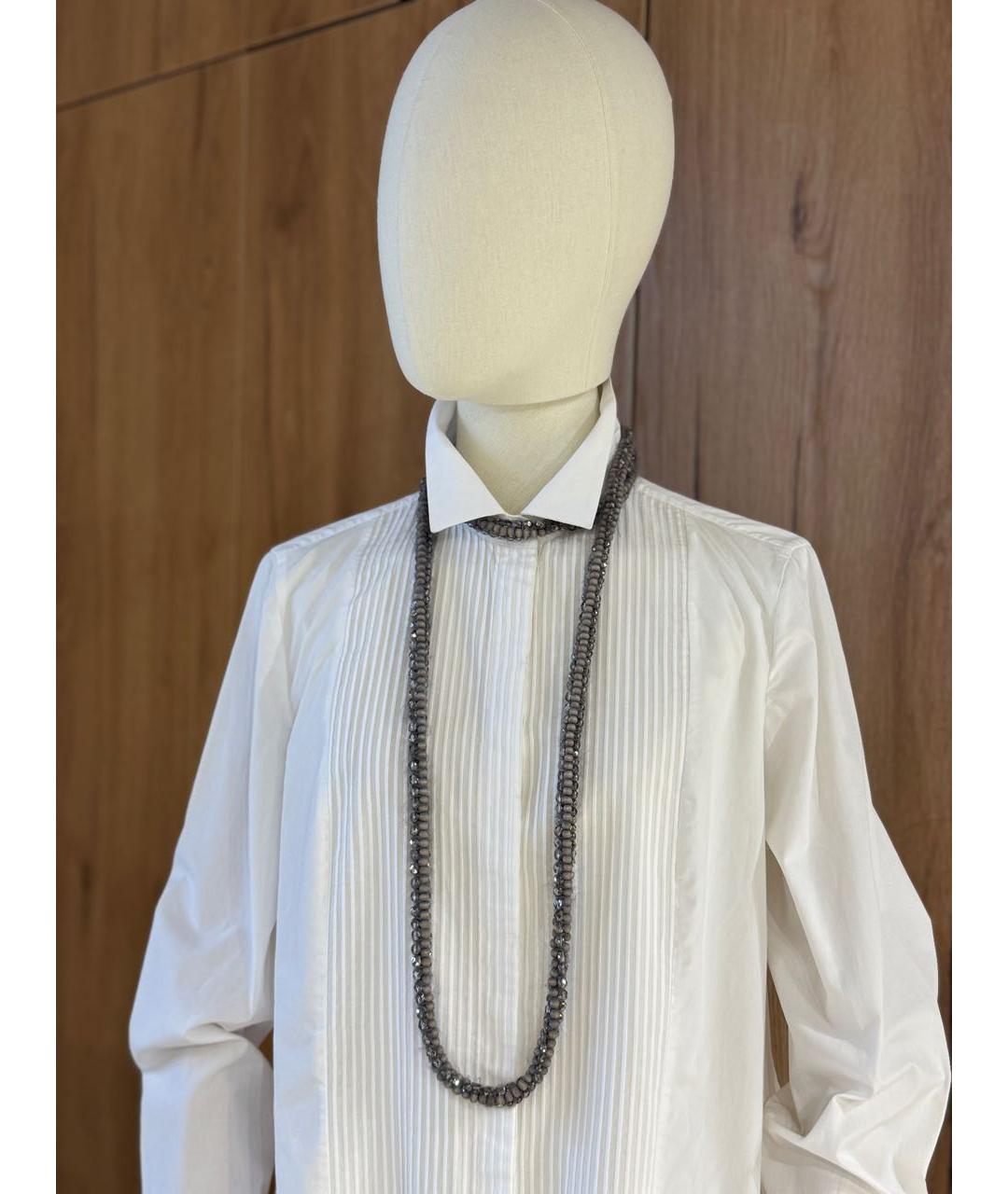 BRUNELLO CUCINELLI Антрацитовое деревянное колье, фото 6