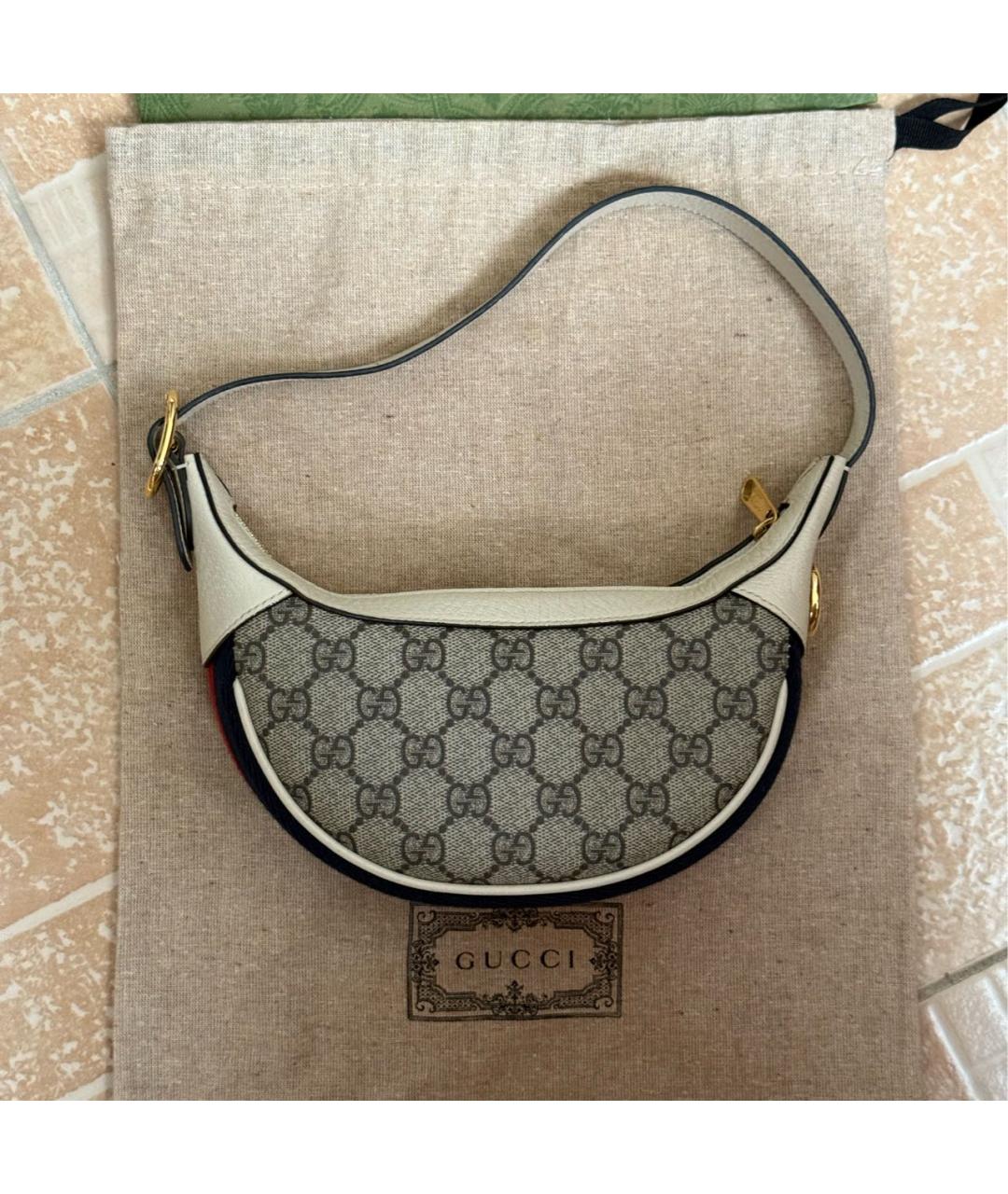 GUCCI Кожаная сумка с короткими ручками, фото 6