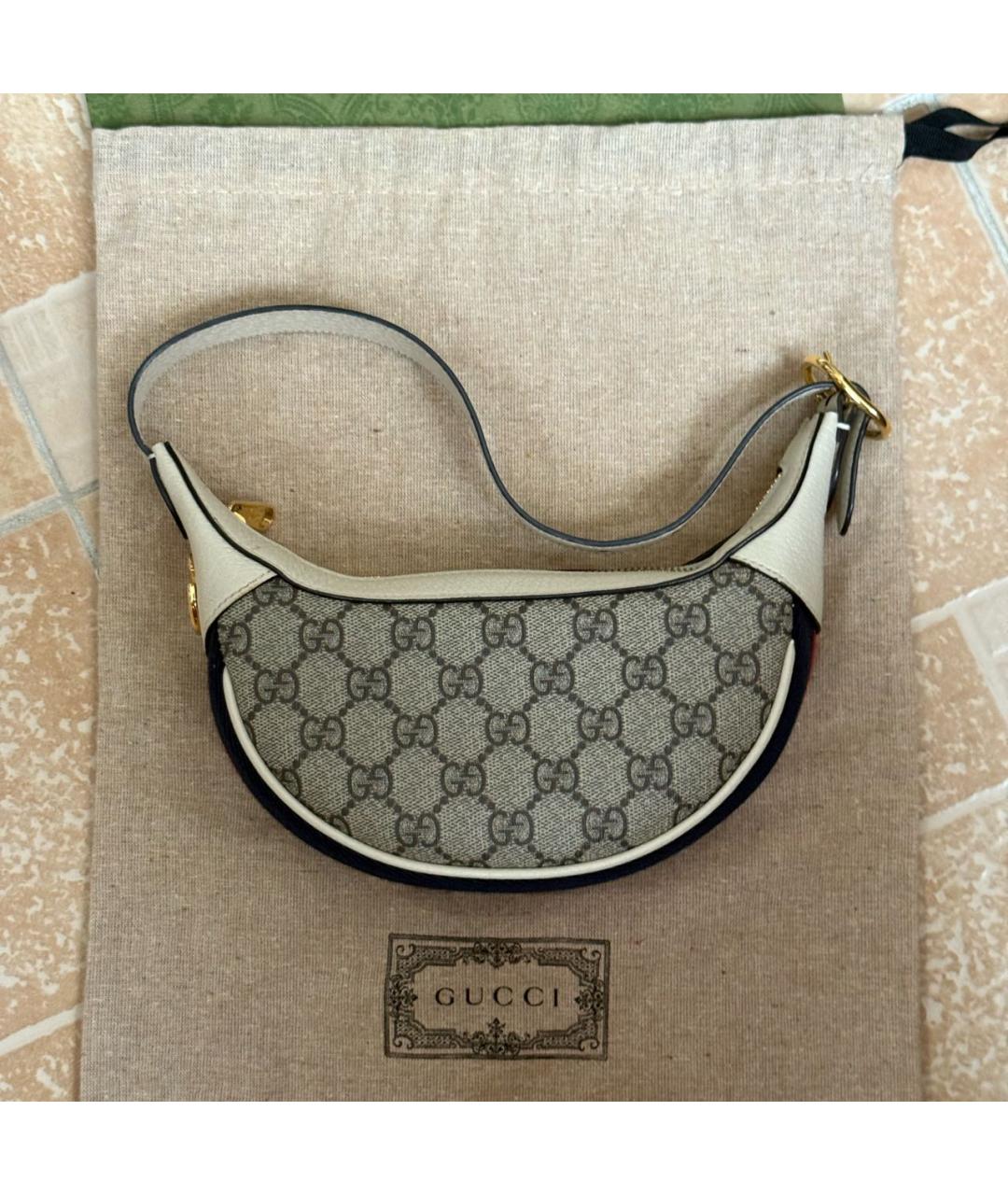 GUCCI Кожаная сумка с короткими ручками, фото 3
