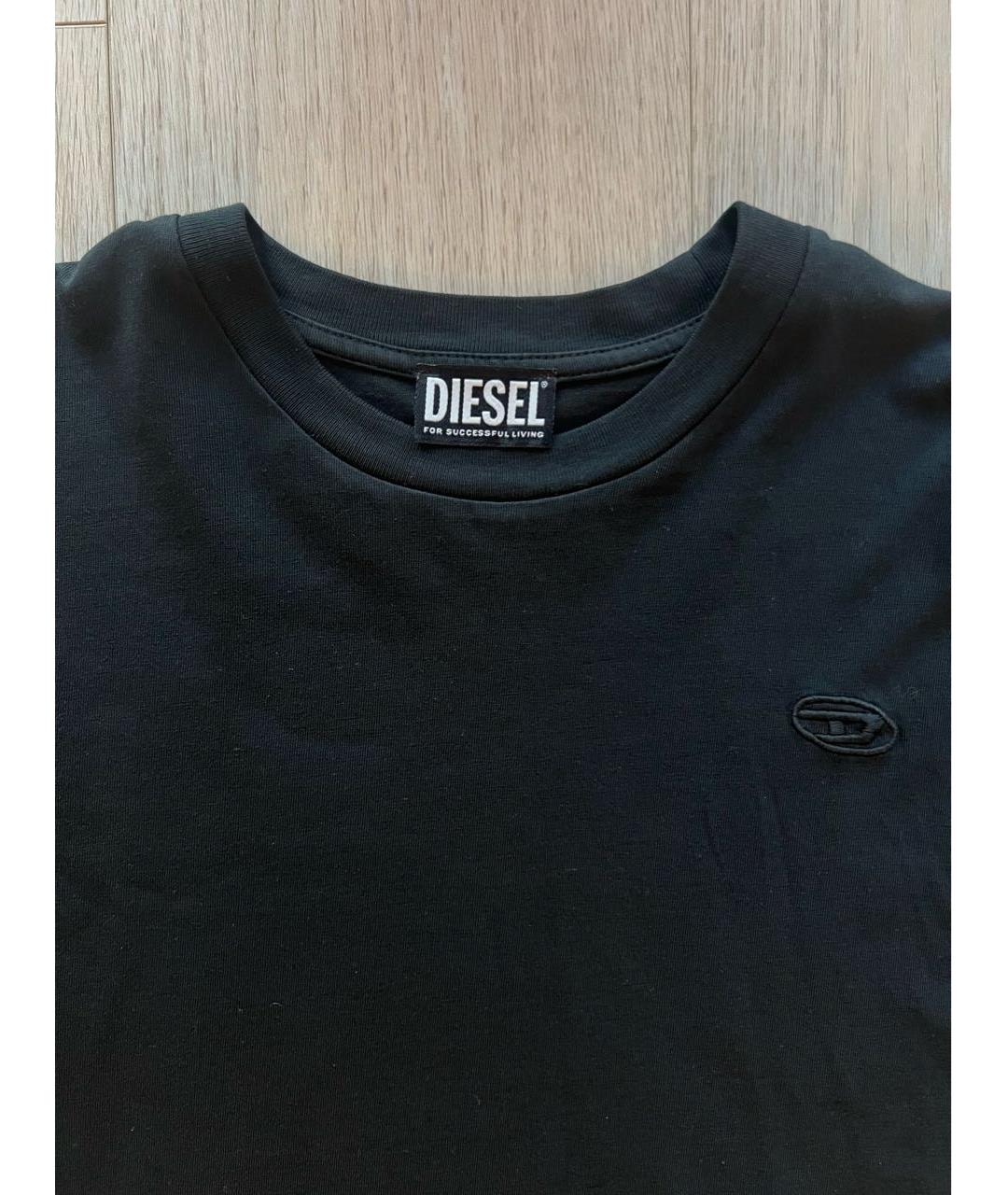 DIESEL Черное хлопковое повседневное платье, фото 3