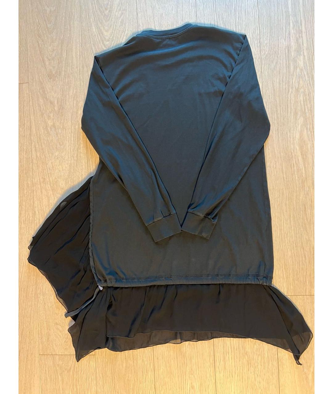 DIESEL Черное хлопковое повседневное платье, фото 2