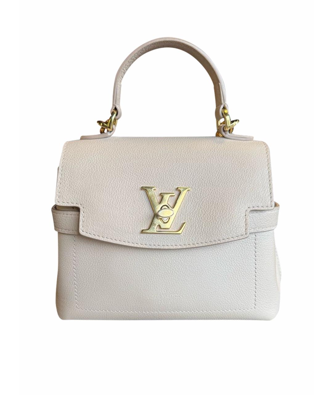 LOUIS VUITTON Бежевая кожаная сумка через плечо, фото 1