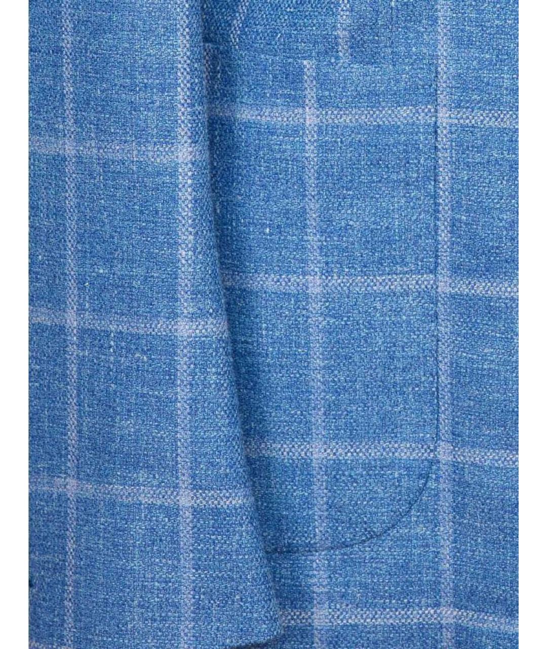 KITON Синий шерстяной пиджак, фото 5