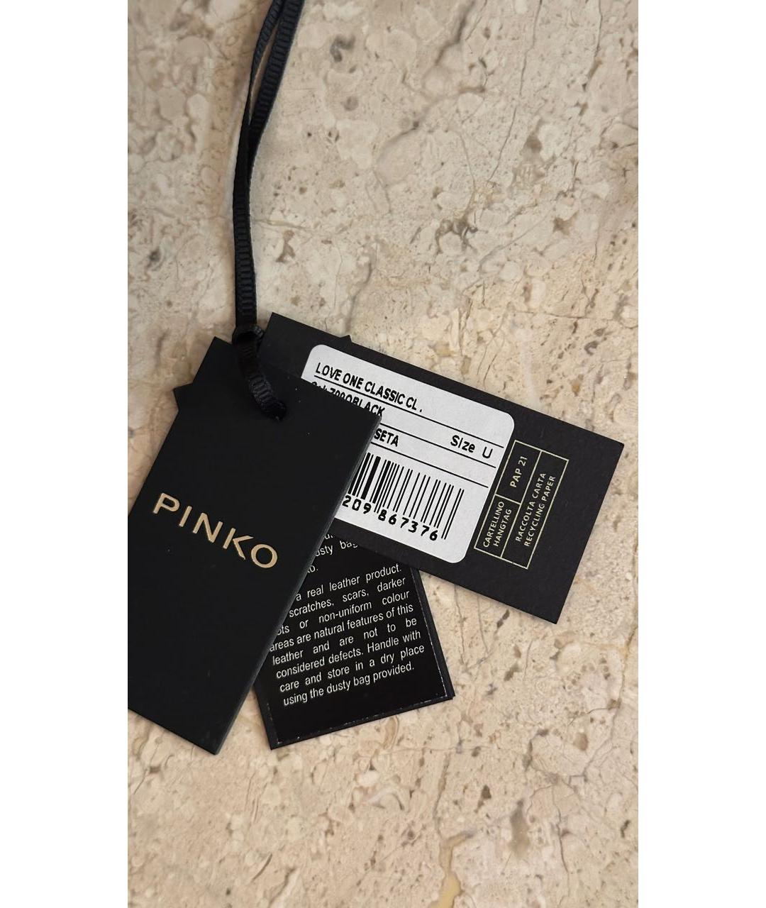 PINKO Черный кожаный ремень, фото 6