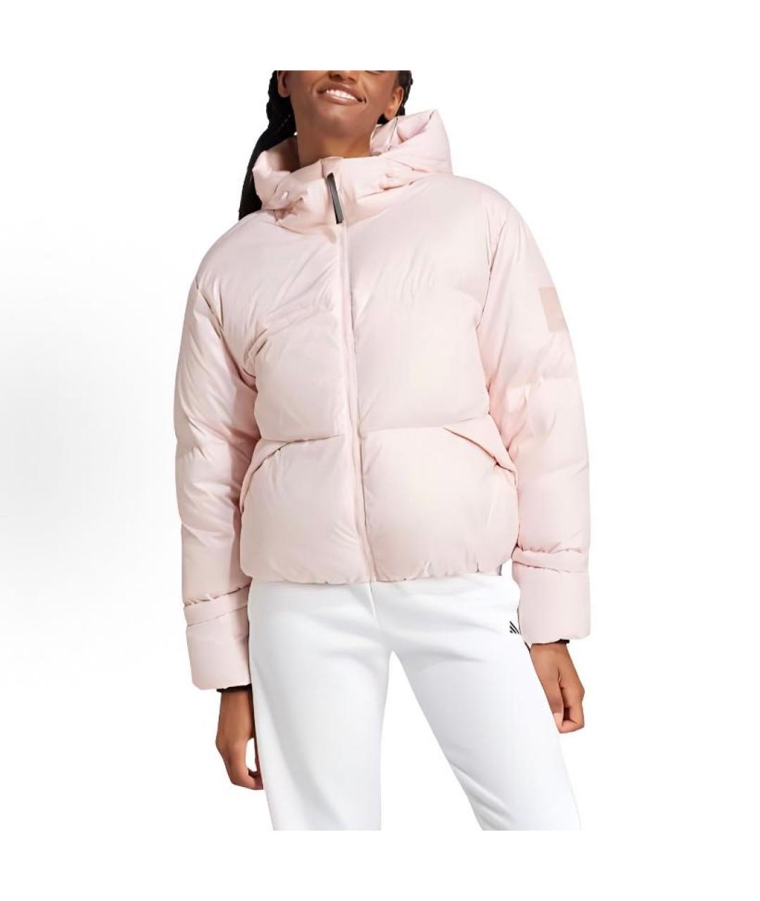 ADIDAS Коралловый полиэстеровый пуховик, фото 3