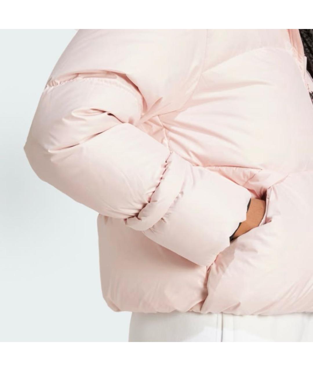 ADIDAS Коралловый полиэстеровый пуховик, фото 5