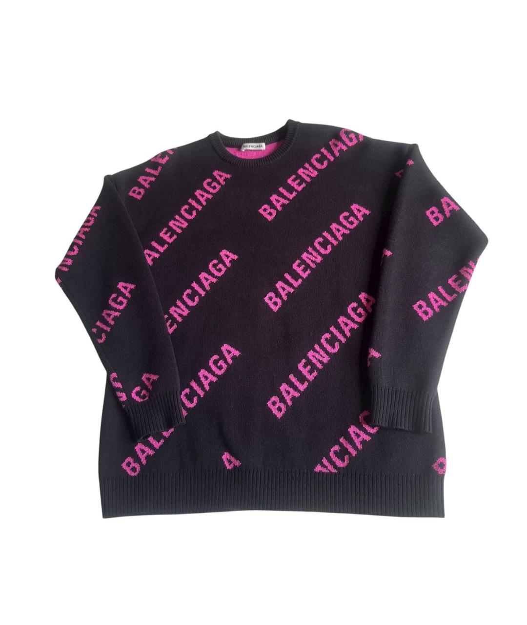 BALENCIAGA Черный хлопковый джемпер / свитер, фото 5