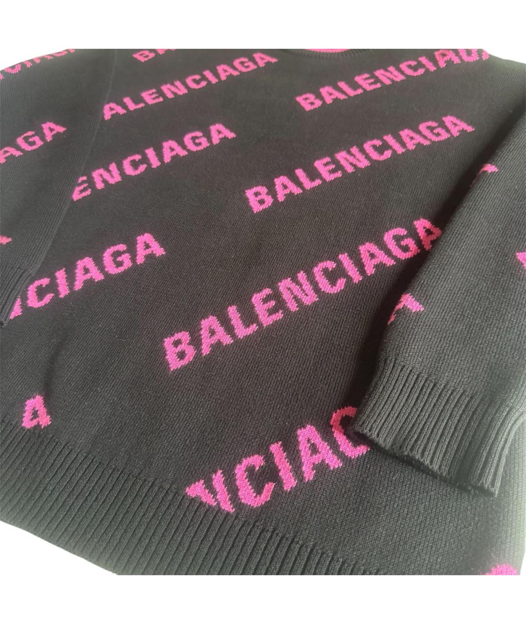 BALENCIAGA Черный хлопковый джемпер / свитер, фото 2