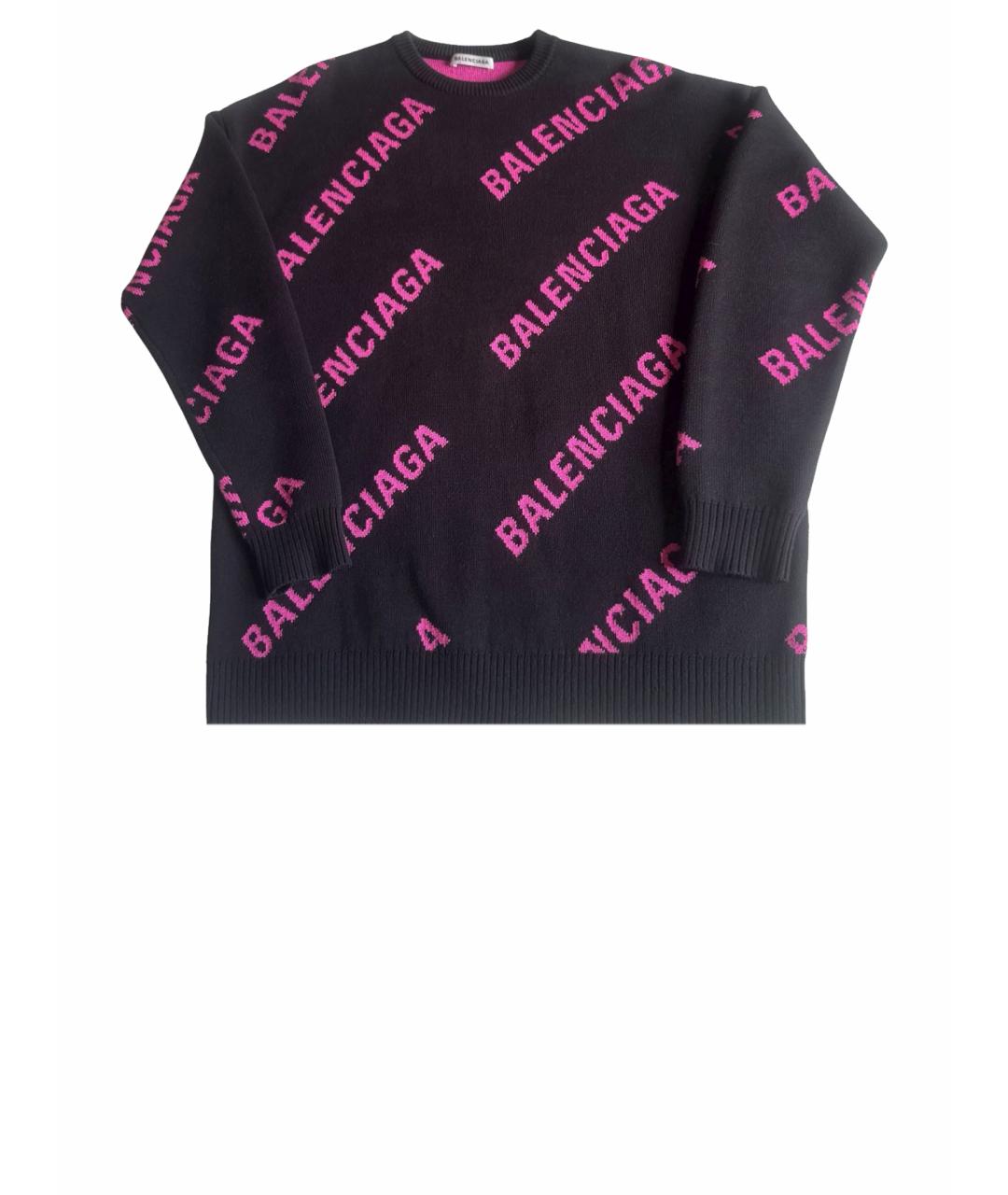 BALENCIAGA Черный хлопковый джемпер / свитер, фото 1