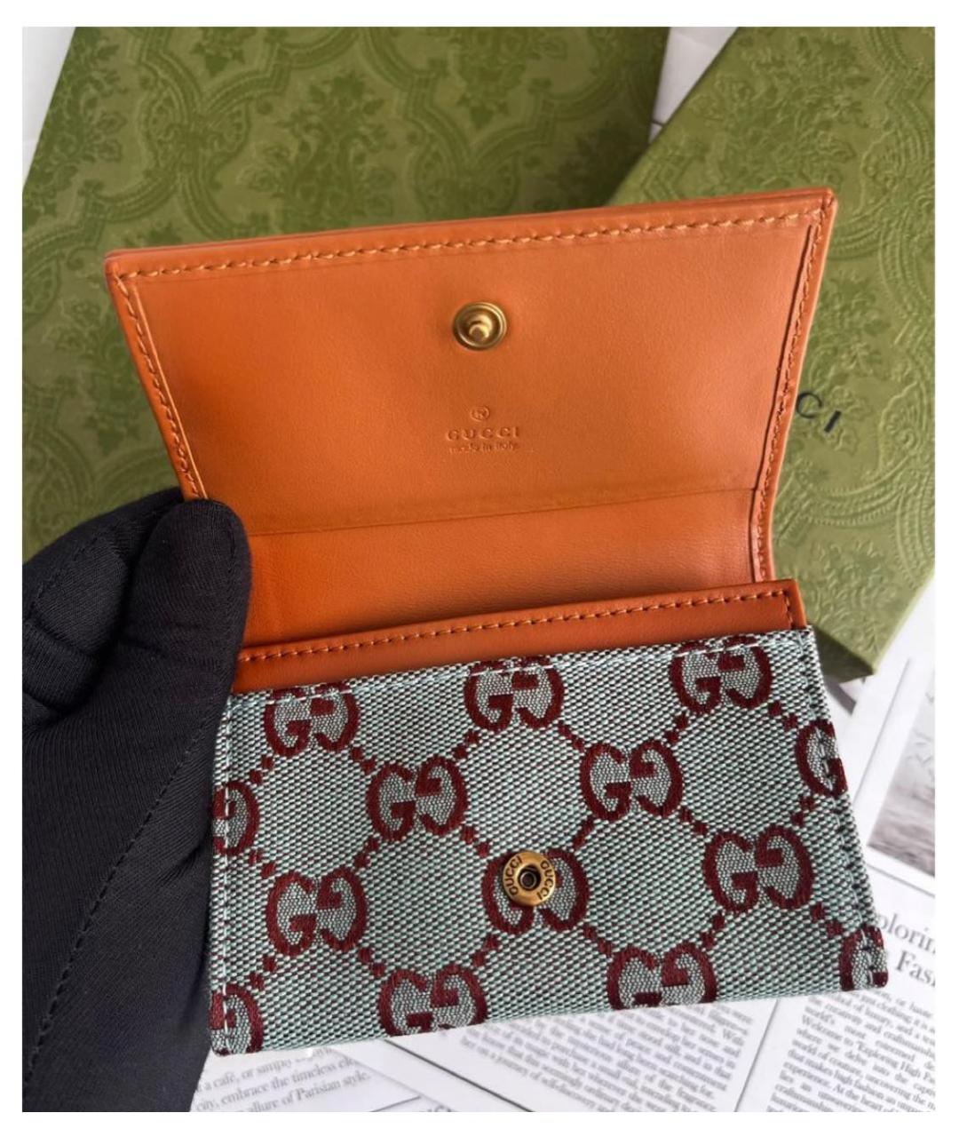 GUCCI Коричневый кожаный кардхолдер, фото 6