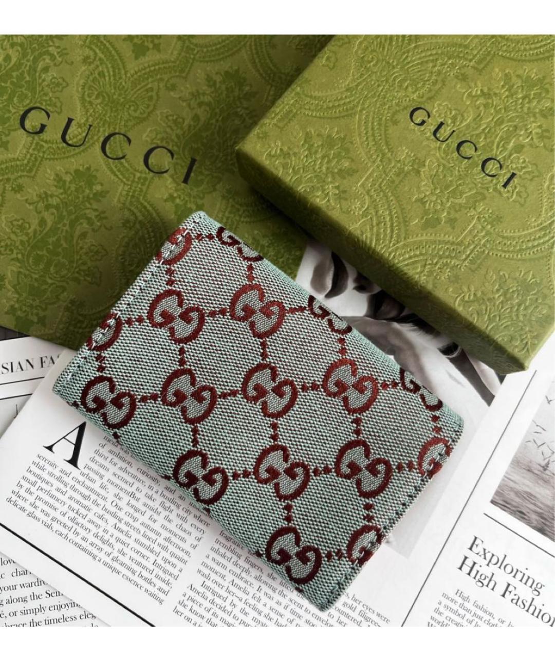 GUCCI Коричневый кожаный кардхолдер, фото 3