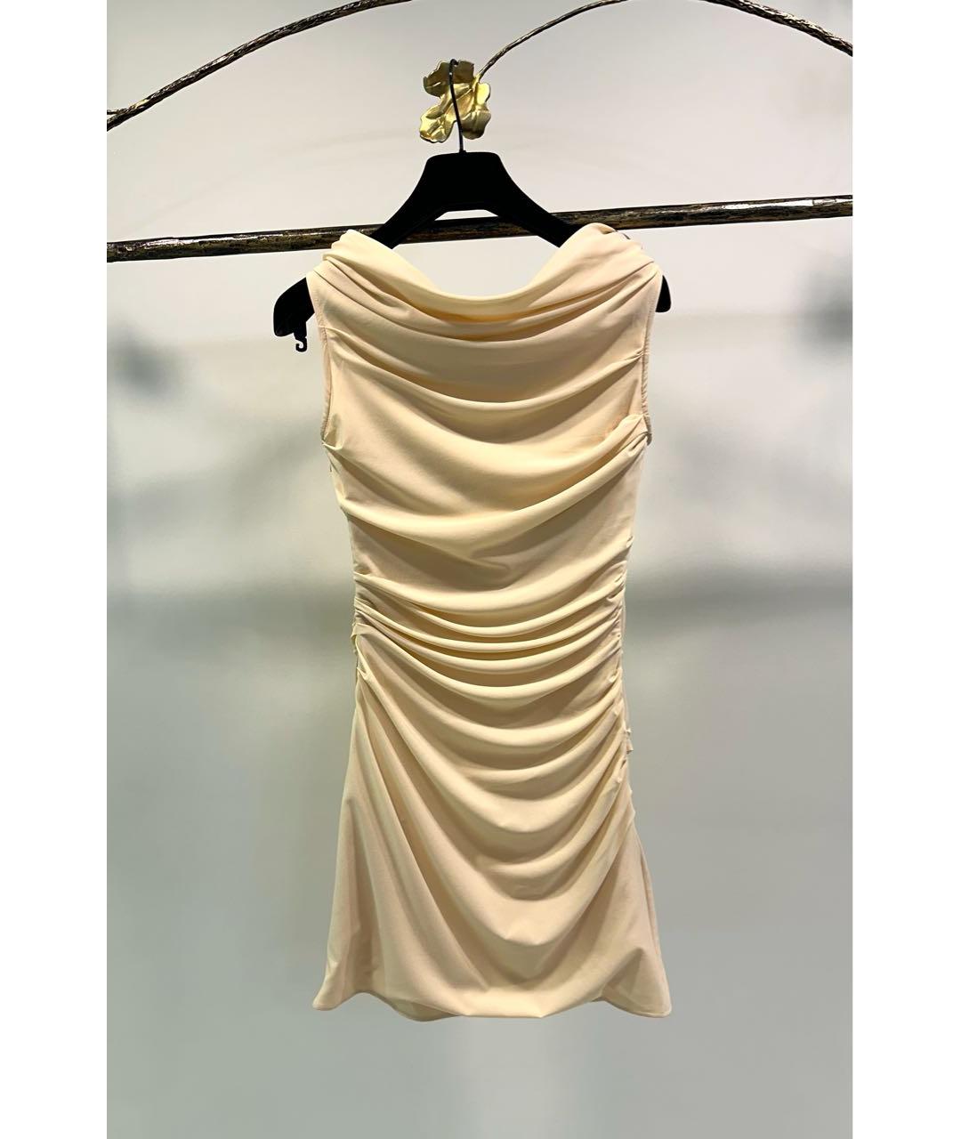 JACQUEMUS Бежевое полиэстеровое вечернее платье, фото 2