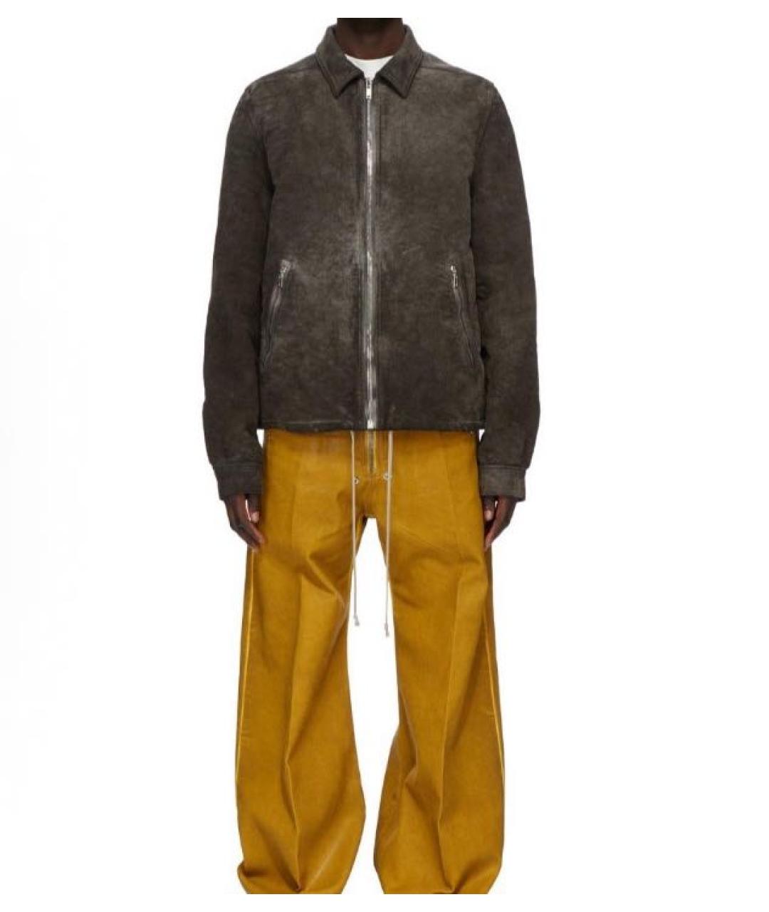 RICK OWENS DRKSHDW Коричневая хлопковая куртка, фото 3