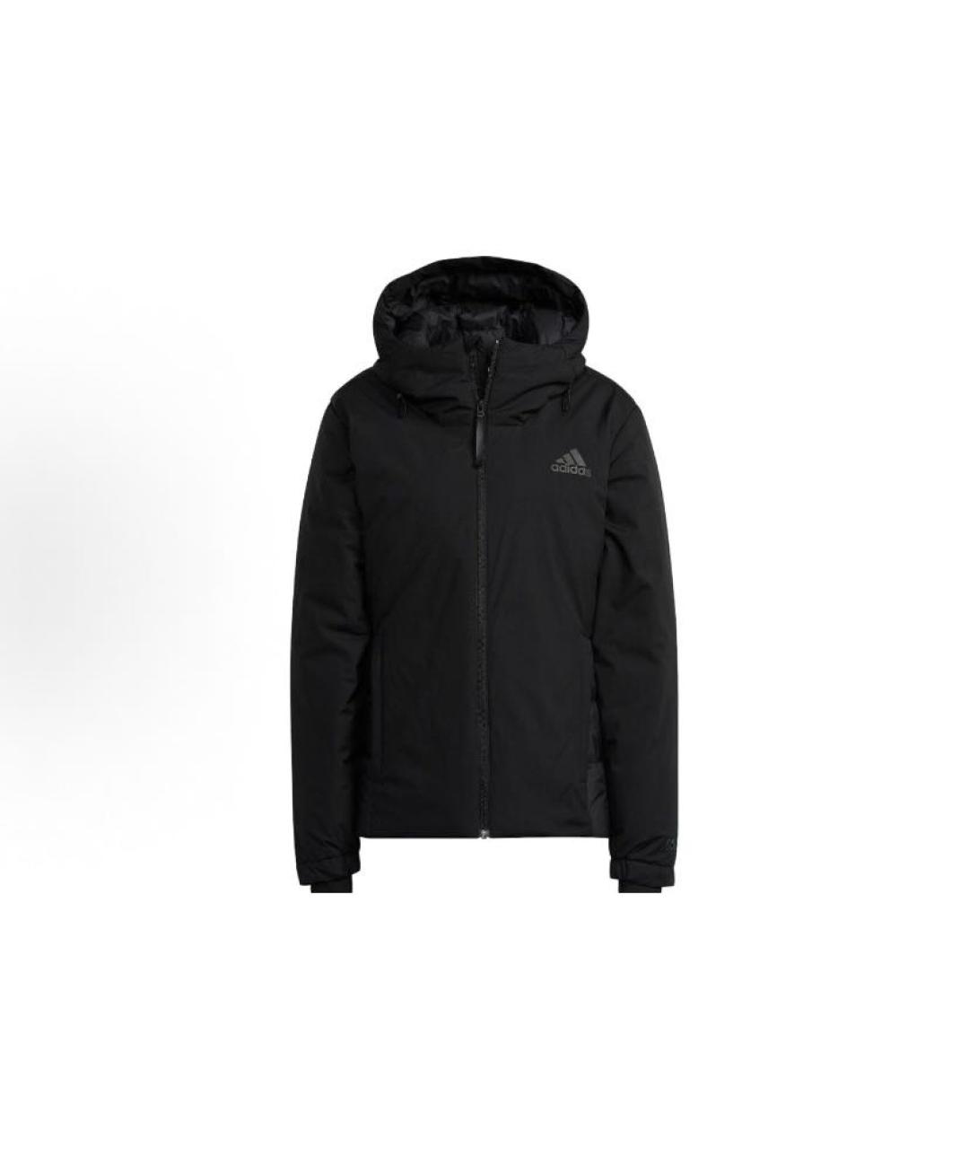 ADIDAS Черная полиэстеровая куртка, фото 7