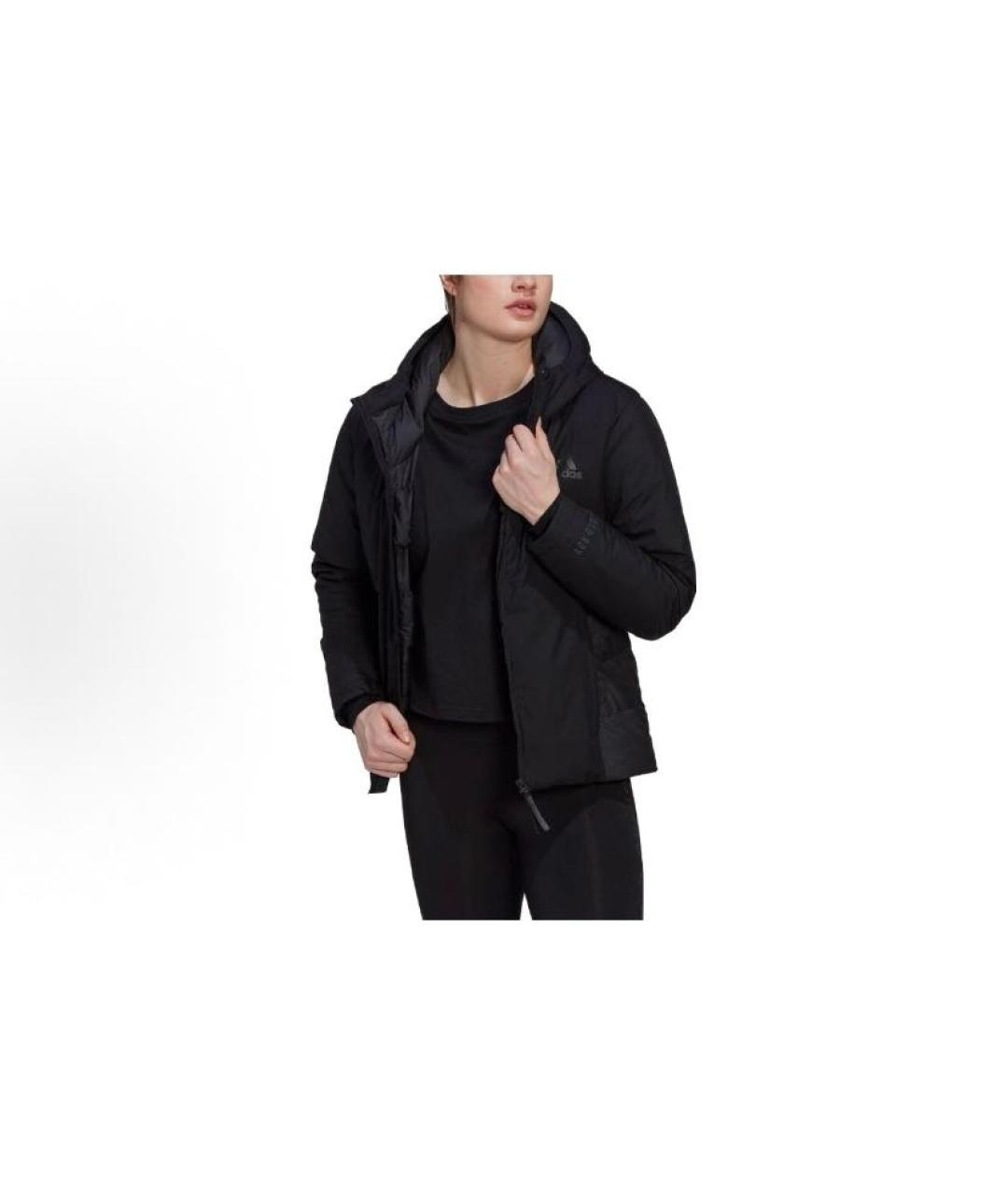 ADIDAS Черная полиэстеровая куртка, фото 2
