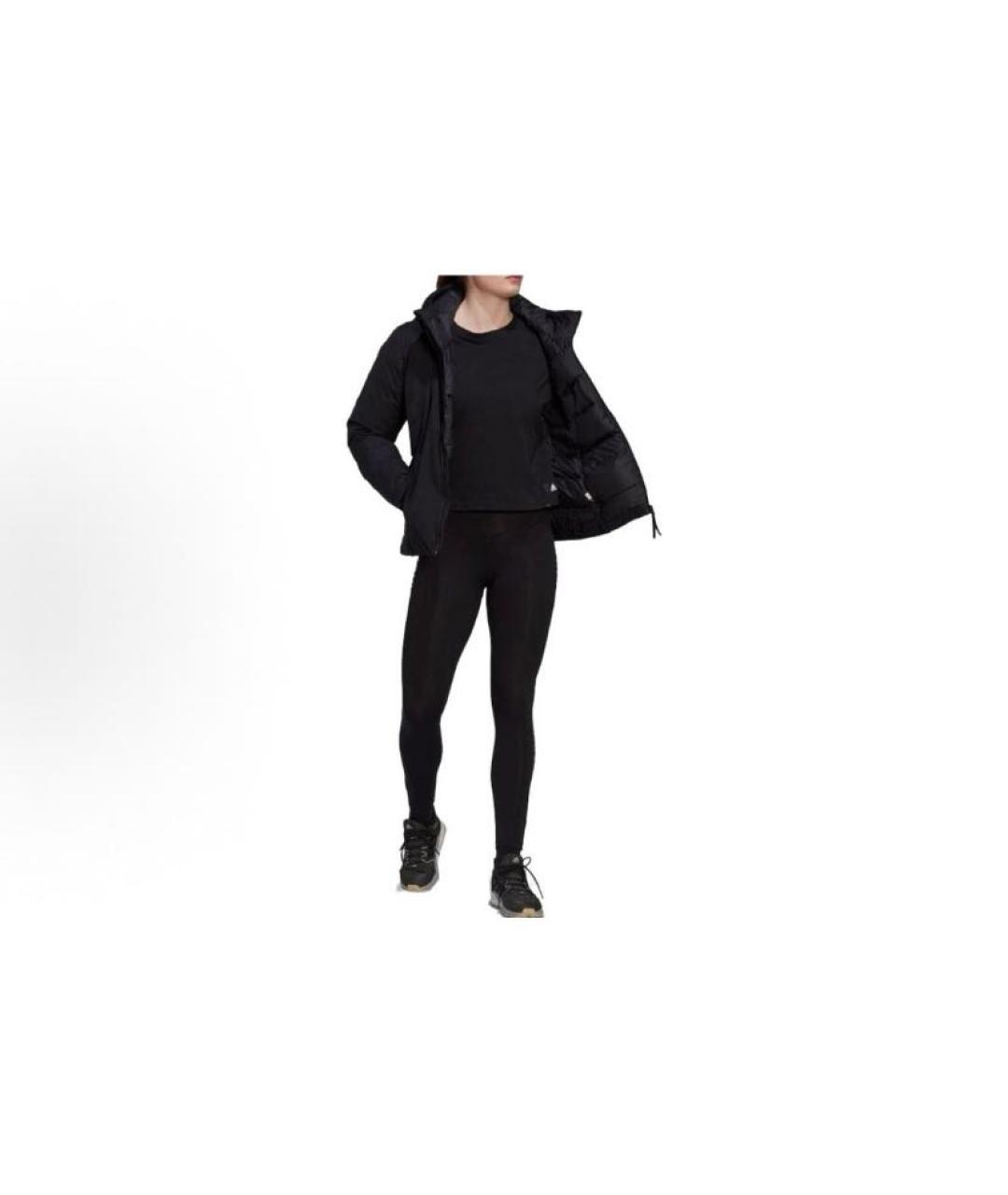 ADIDAS Черная полиэстеровая куртка, фото 5