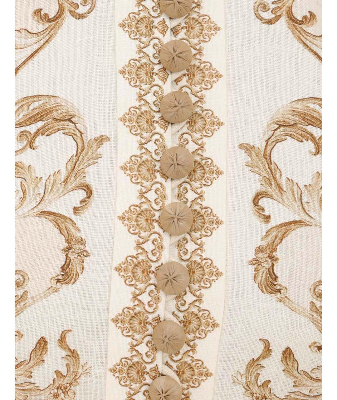 ZIMMERMANN Бежевое льняное вечернее платье, фото 6