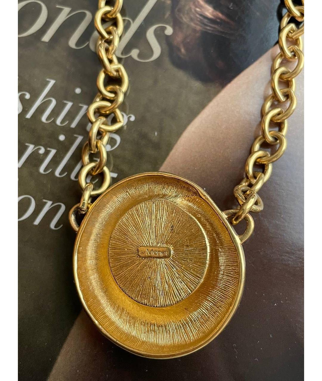 MONET Золотое позолоченное колье, фото 7