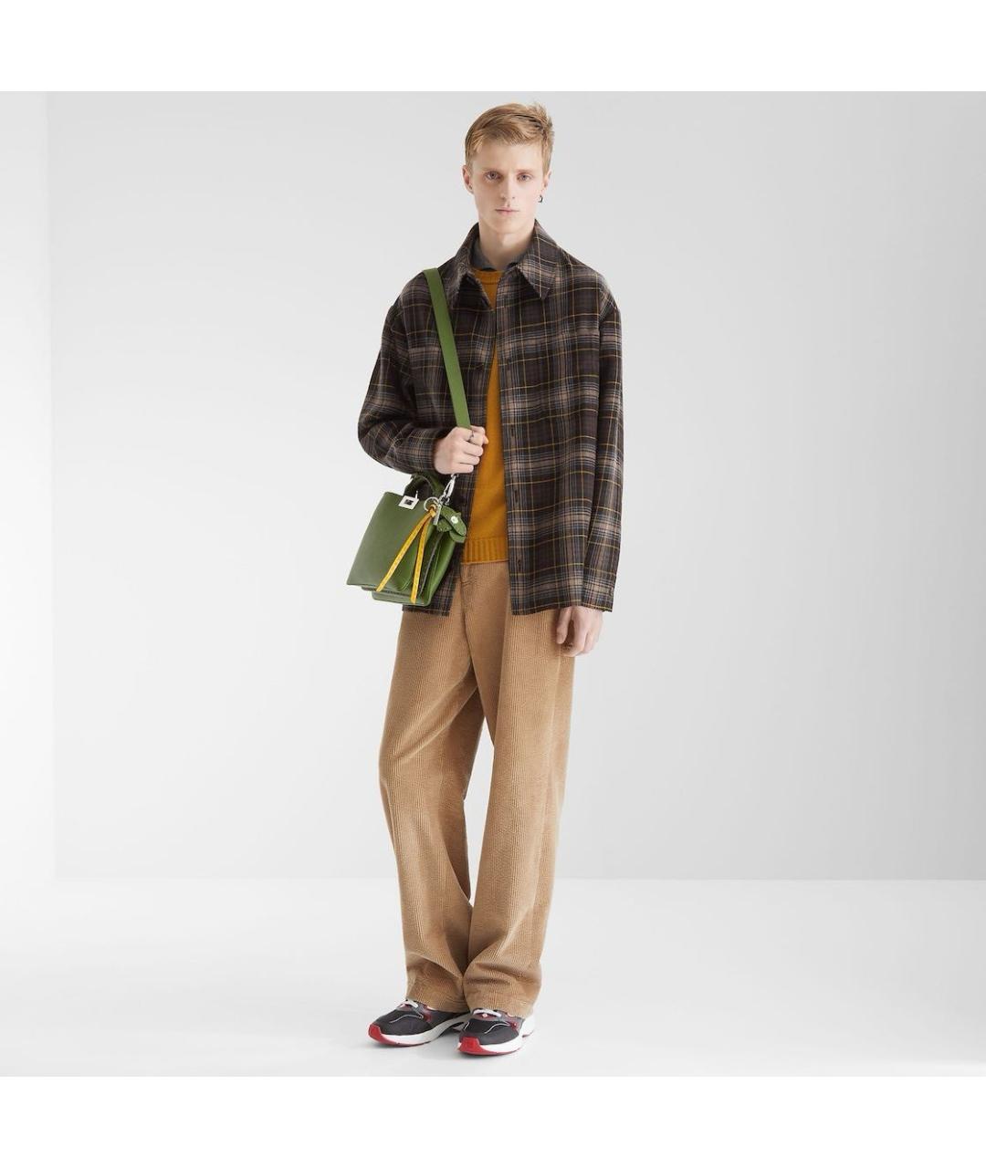 FENDI Коричневая шерстяная куртка, фото 2