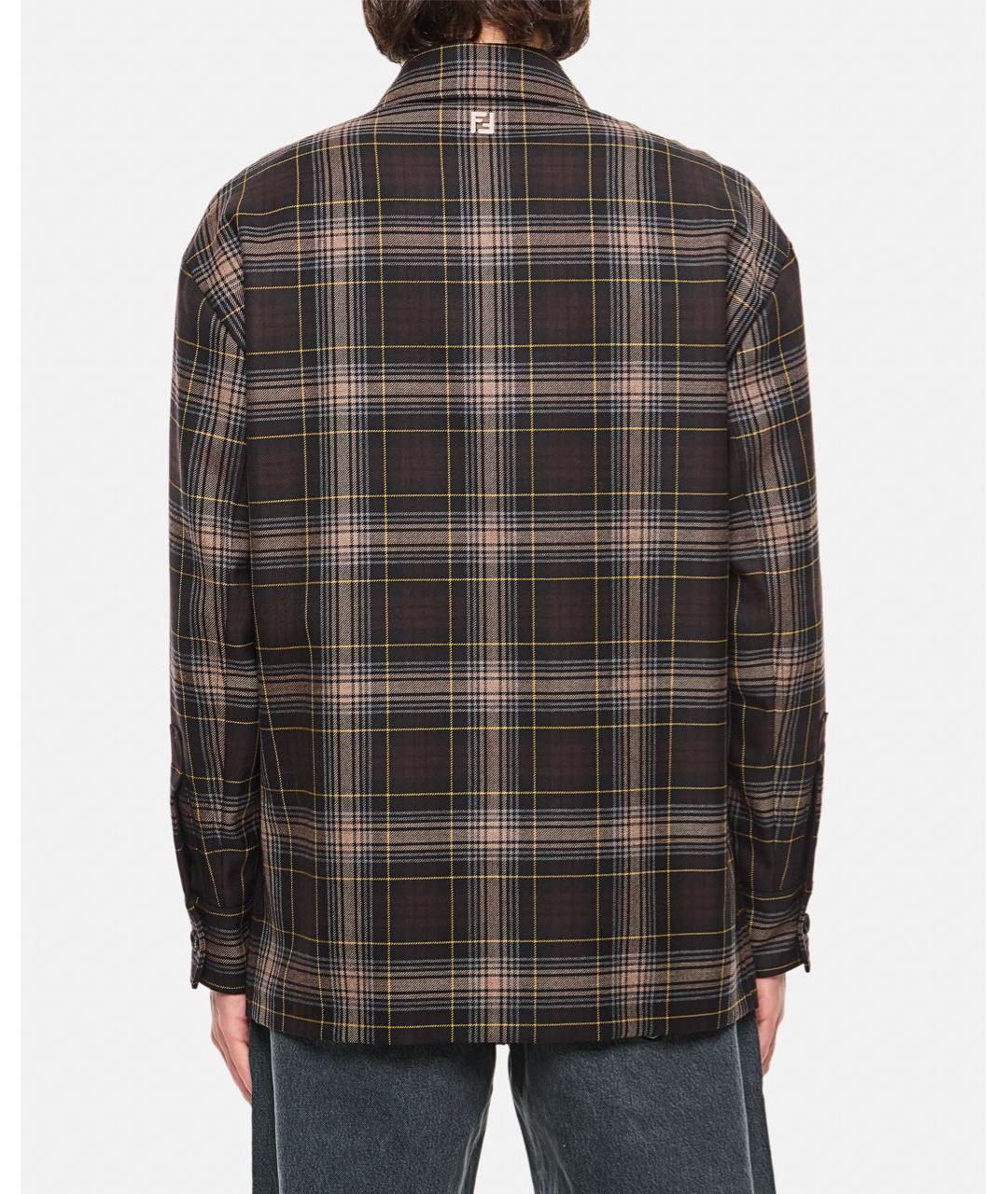 FENDI Коричневая шерстяная куртка, фото 5