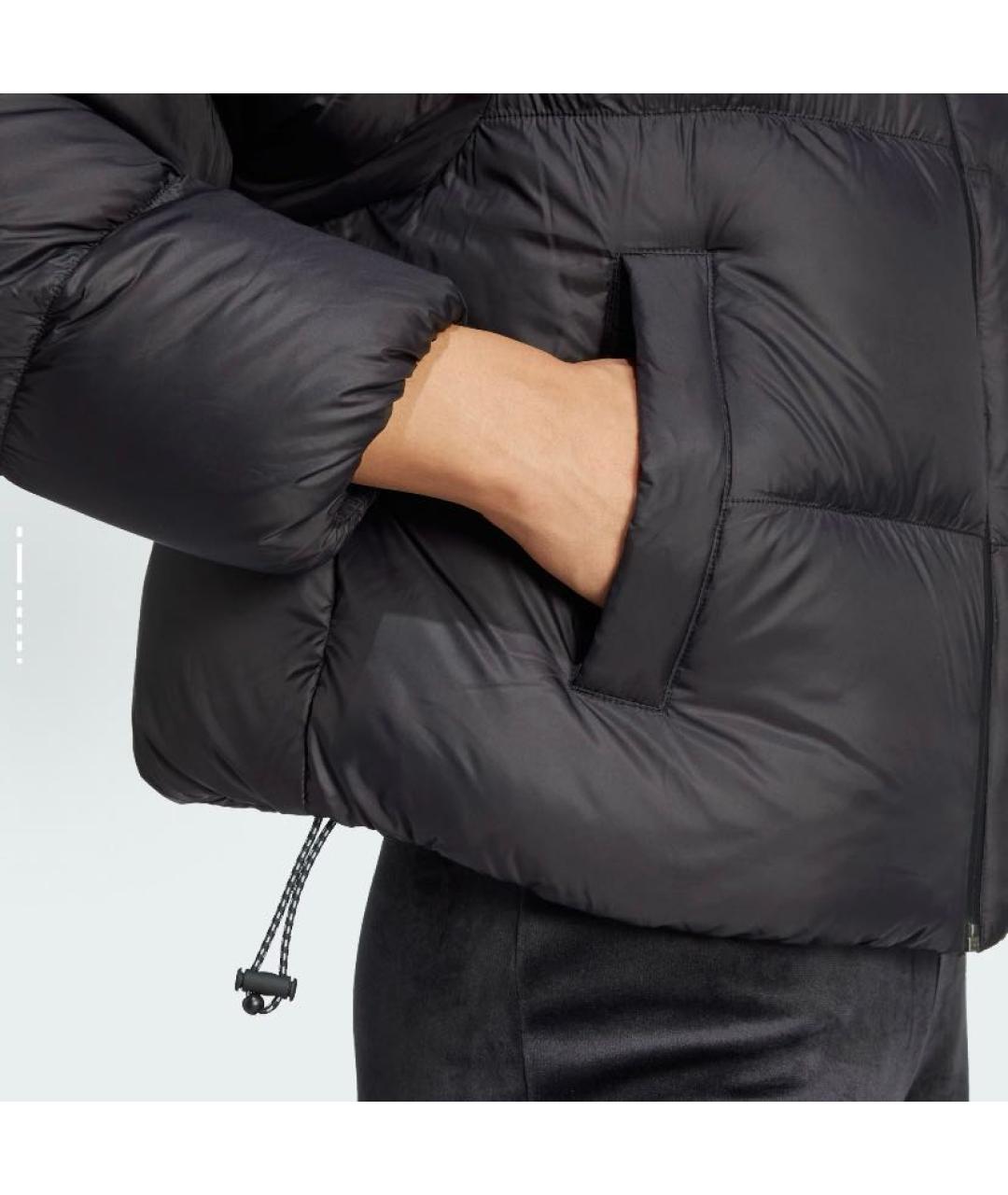 ADIDAS Черный полиамидовый пуховик, фото 5
