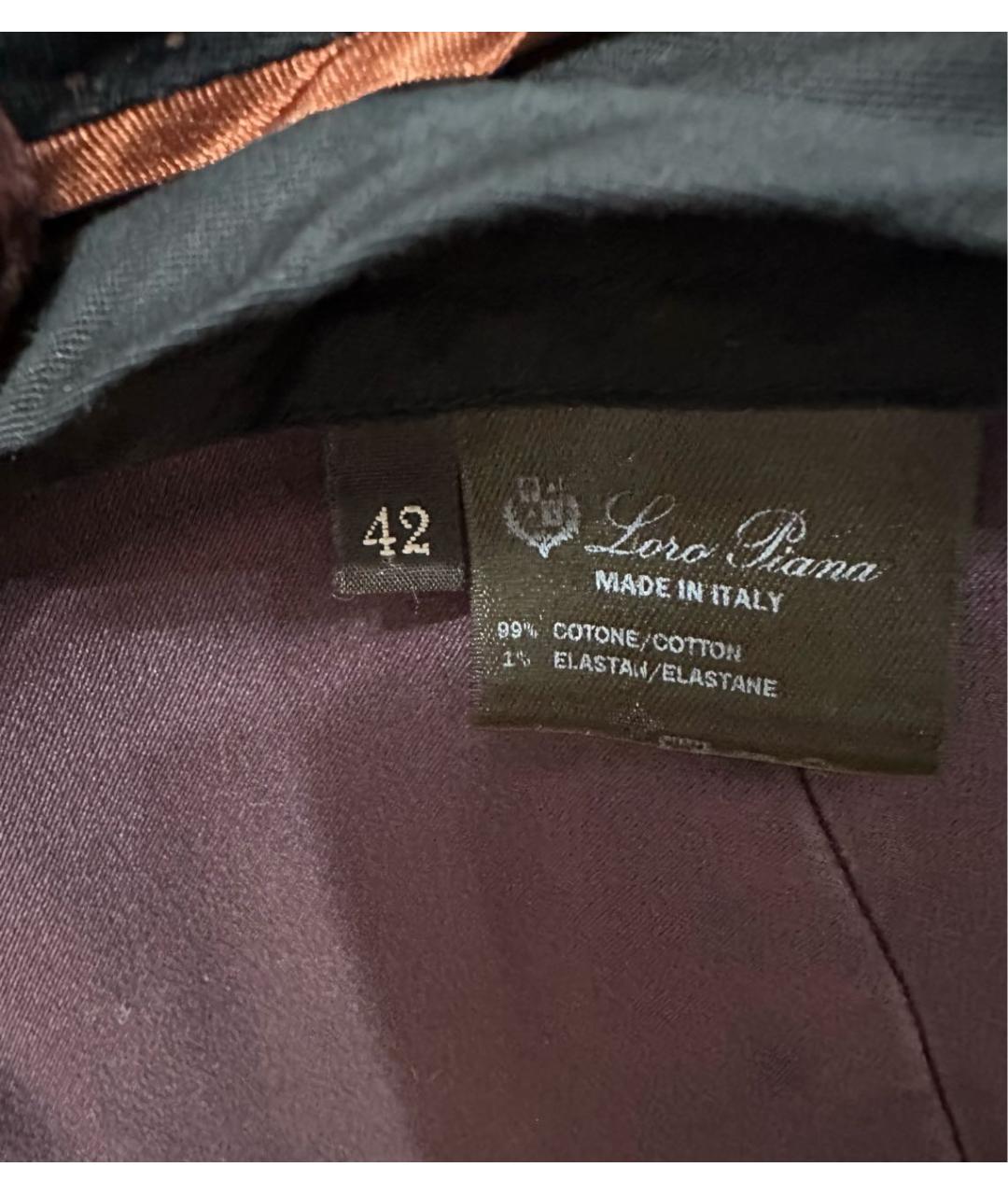 LORO PIANA Бордовые бархатные брюки узкие, фото 4