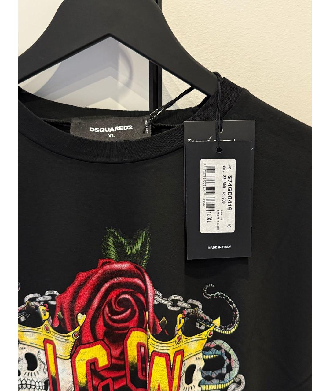 DSQUARED2 Черная футболка, фото 3
