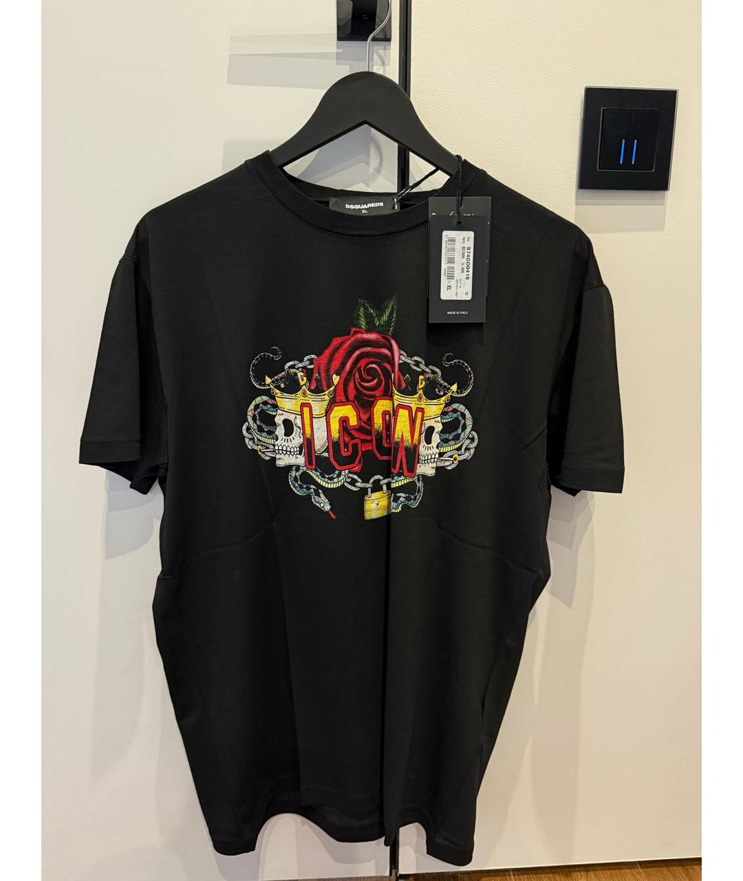 DSQUARED2 Черная футболка, фото 5