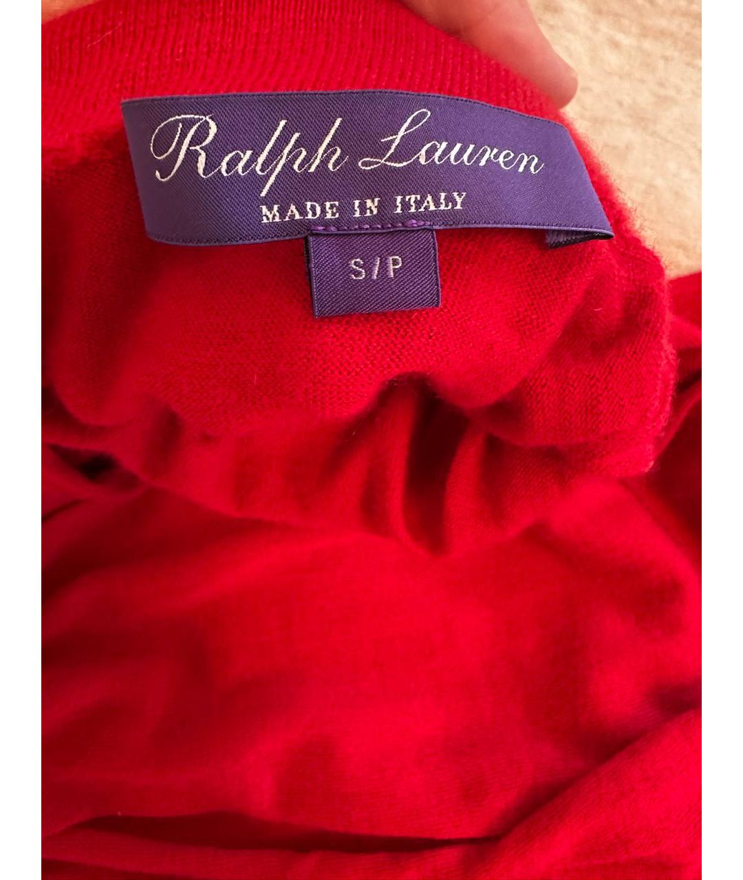 RALPH LAUREN Красная кашемировая водолазка, фото 2