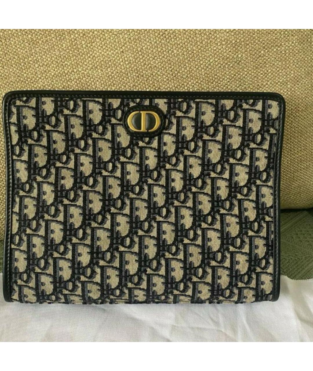 CHRISTIAN DIOR Черная тканевая папка для документов, фото 2
