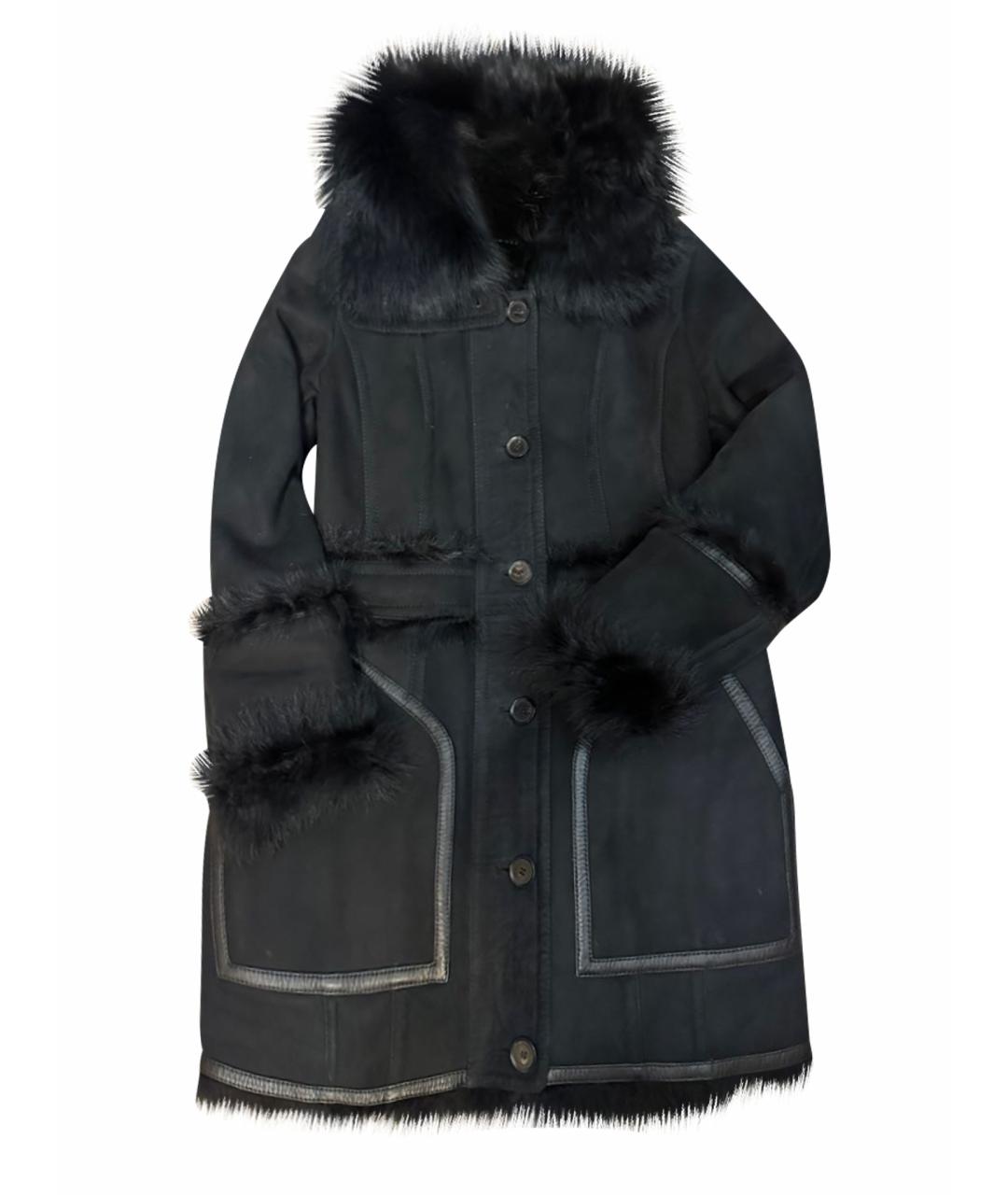 BURBERRY Черная замшевая дубленка, фото 1